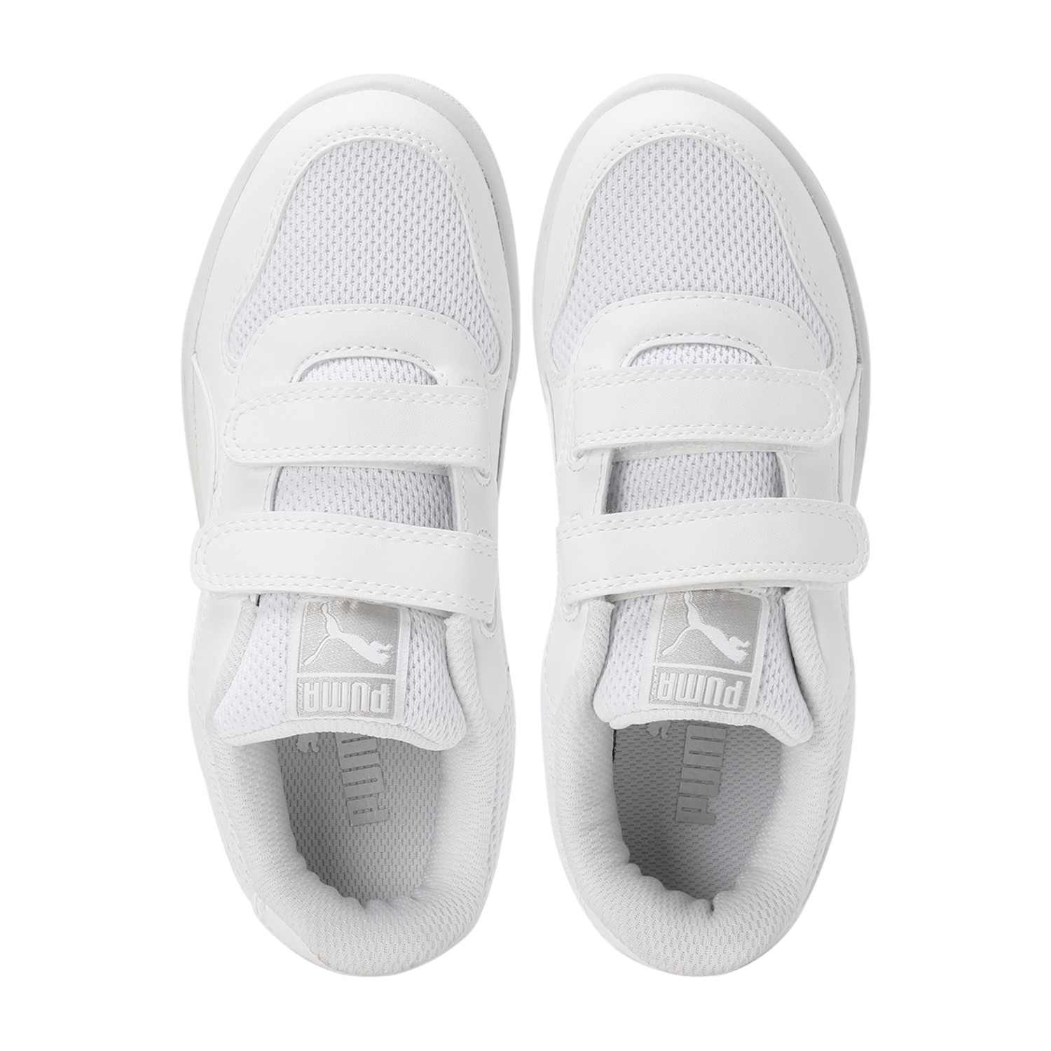 Unisex White Puma-Punch Comfort PS School Shoes