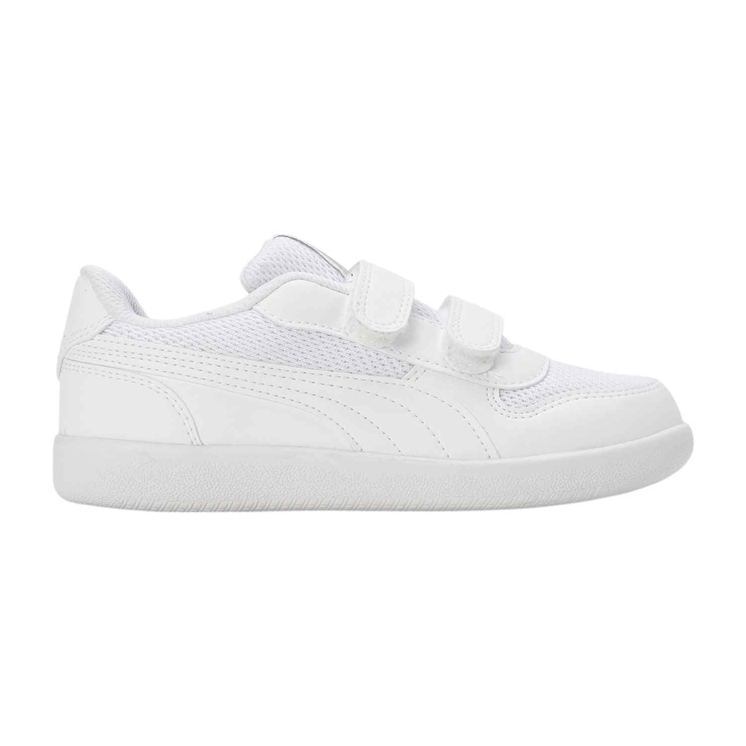 Unisex White Puma-Punch Comfort PS School Shoes