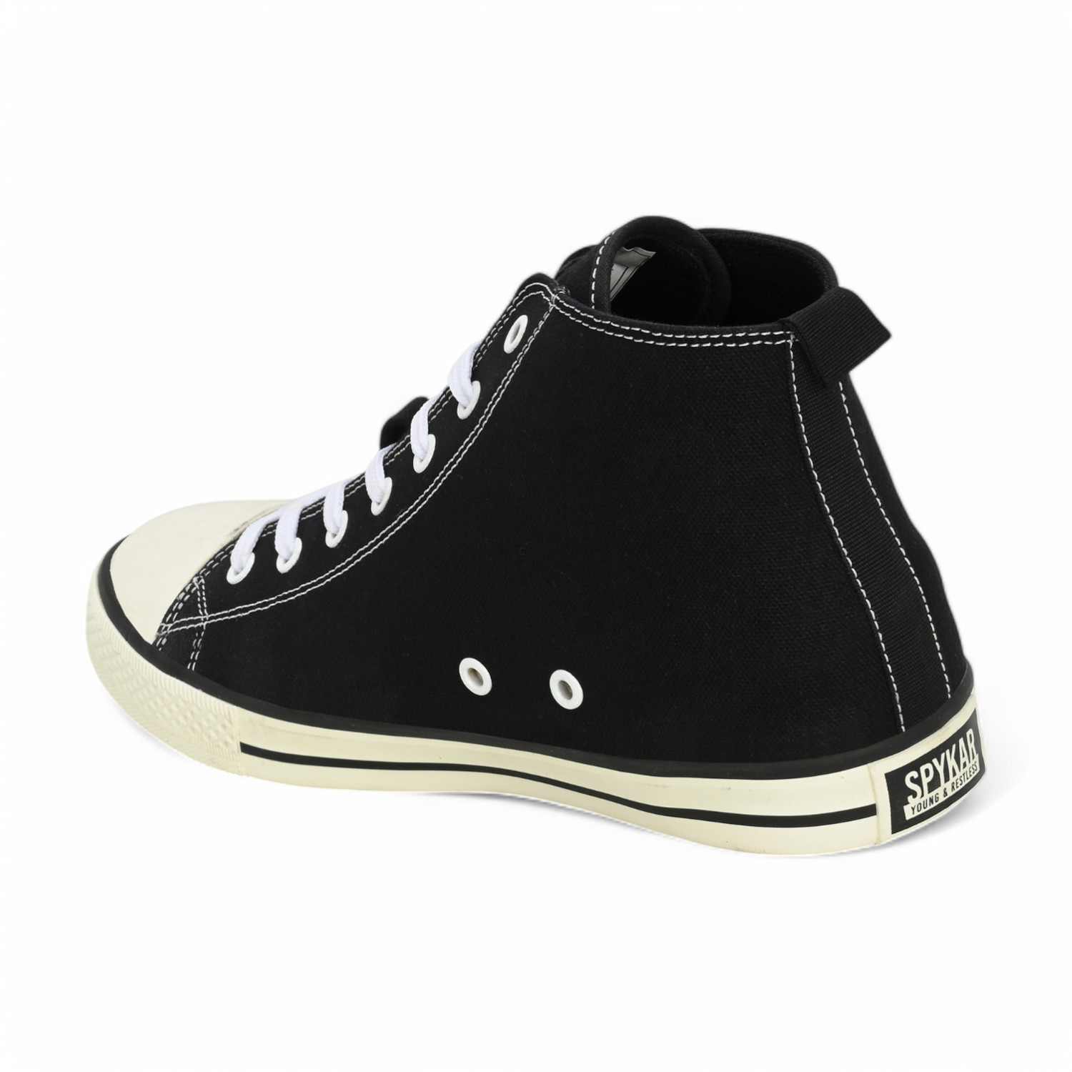 Kiry Men Black-White Oldschool Lace Up Sneaker