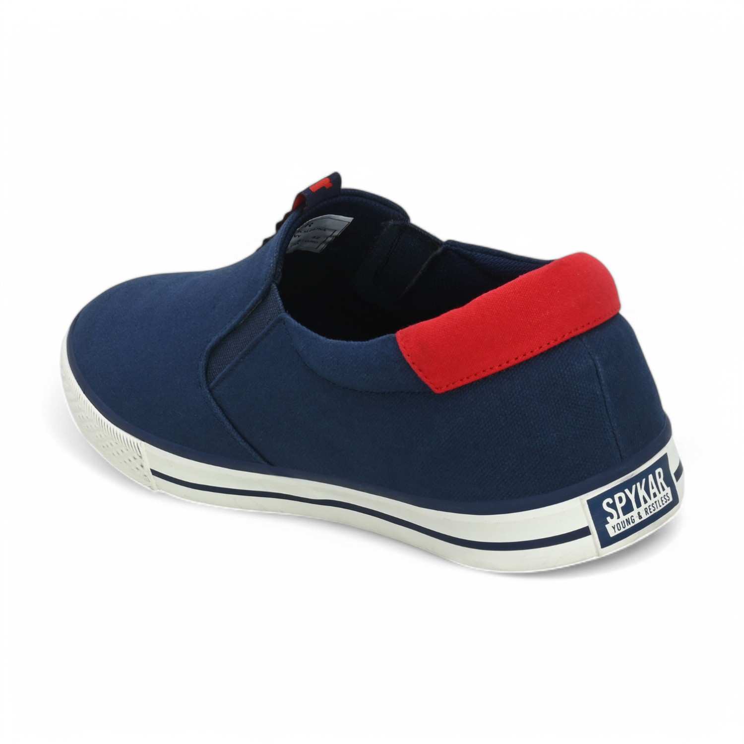 Sopheak Men Navy-Red Oldschool Slip On Sneaker