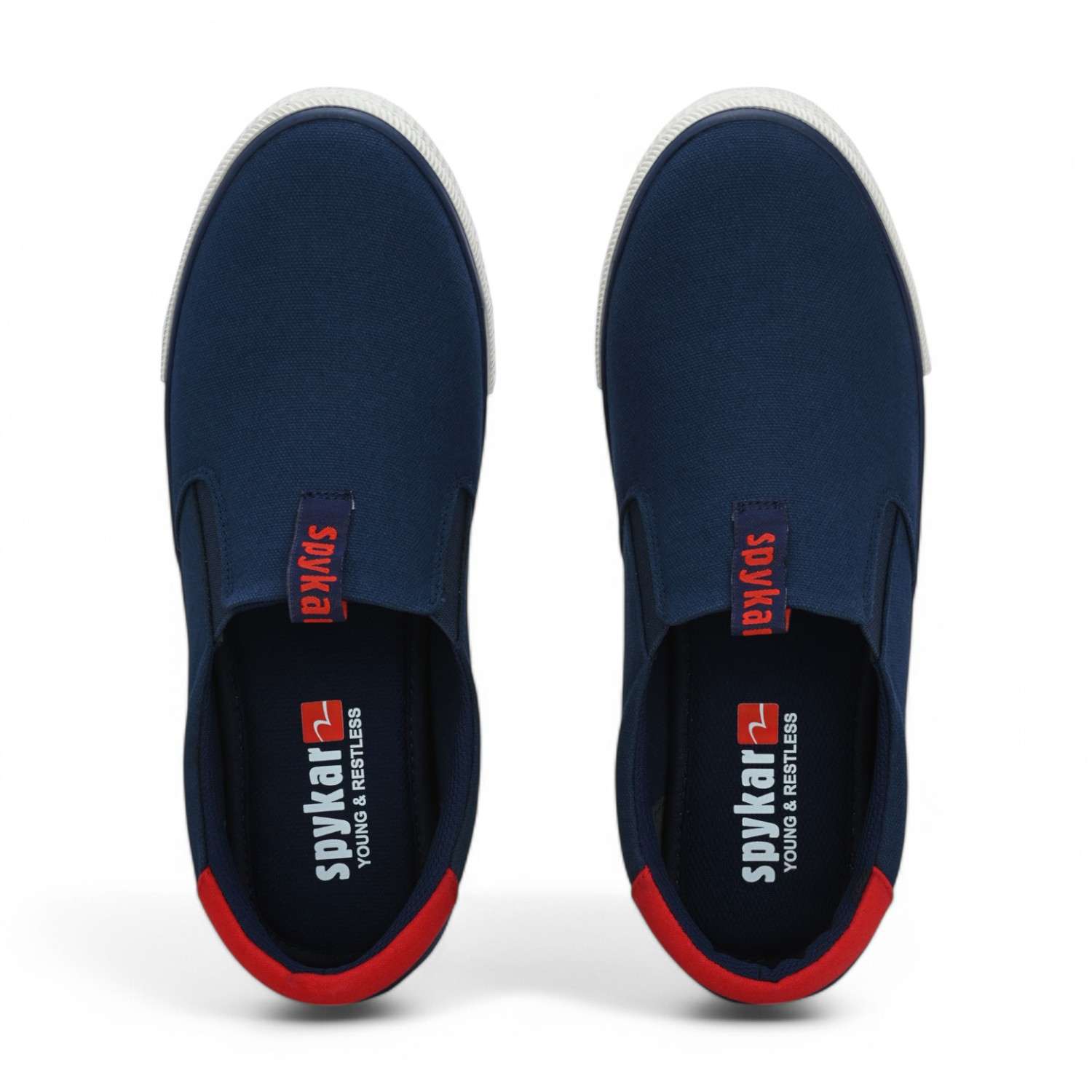 Sopheak Men Navy-Red Oldschool Slip On Sneaker