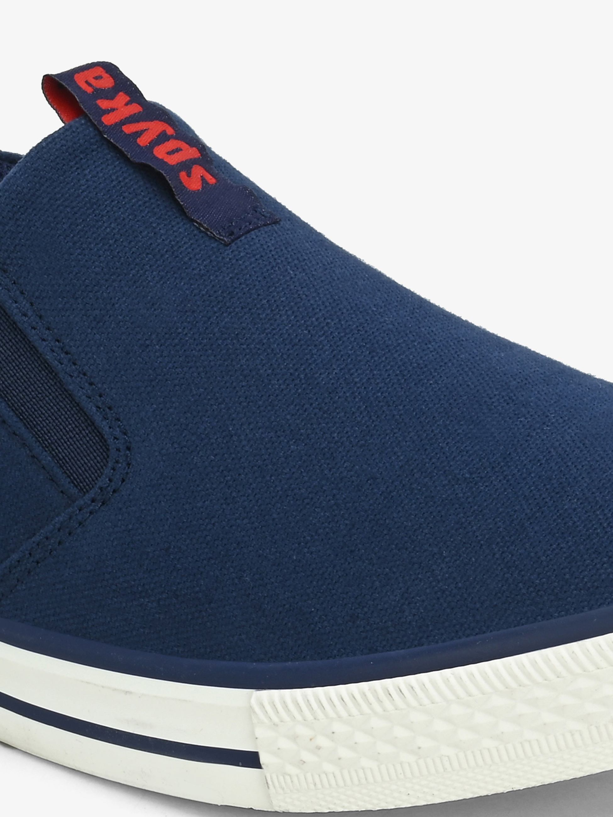 Sopheak Men Navy-Red Oldschool Slip On Sneaker