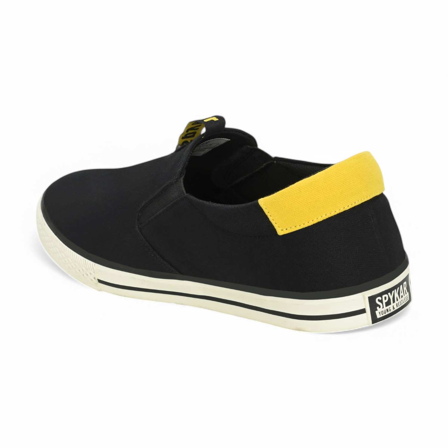 Sopheak Men Black-Yellow Oldschool Slip On Sneaker
