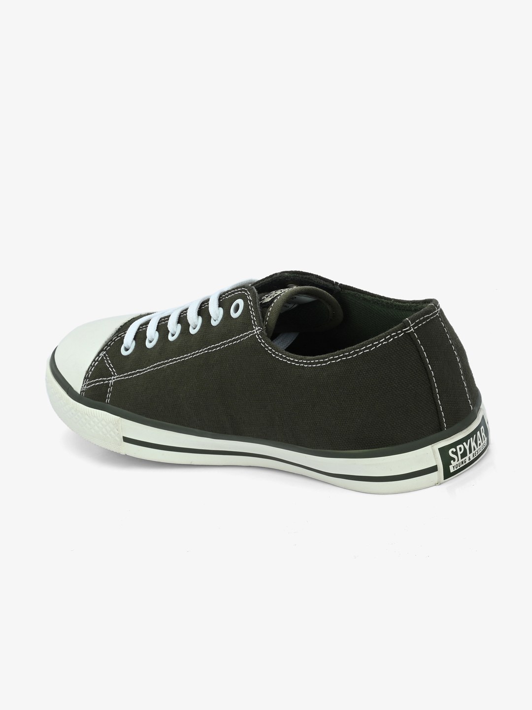 Dara Men Olive-White Oldschool Lace Up Sneaker