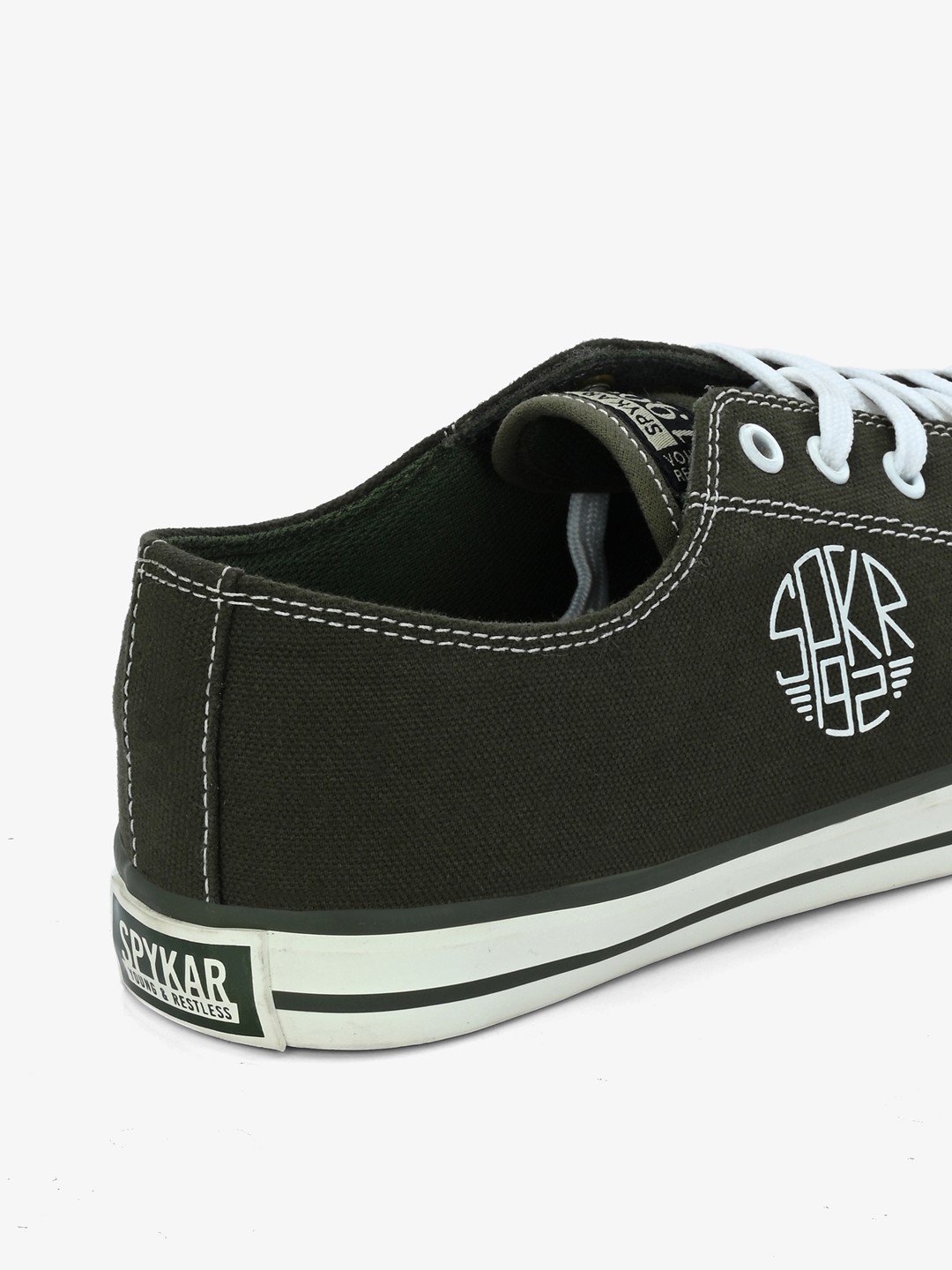 Dara Men Olive-White Oldschool Lace Up Sneaker