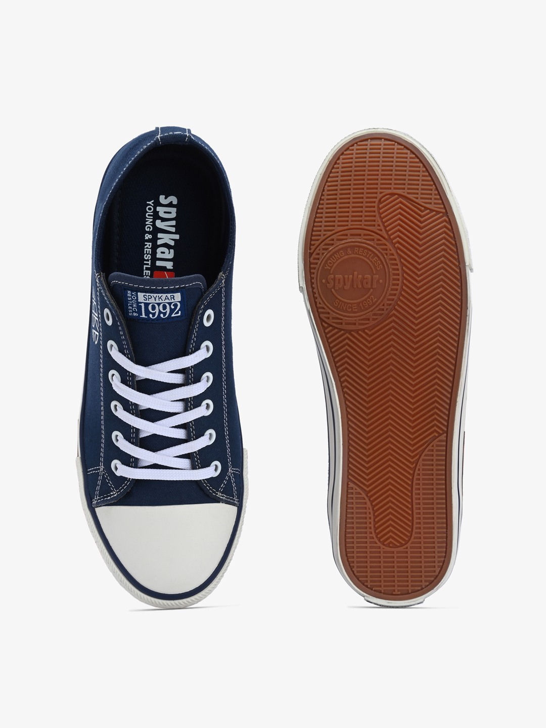 Dara Men Navy-White Oldschool Lace Up Sneaker