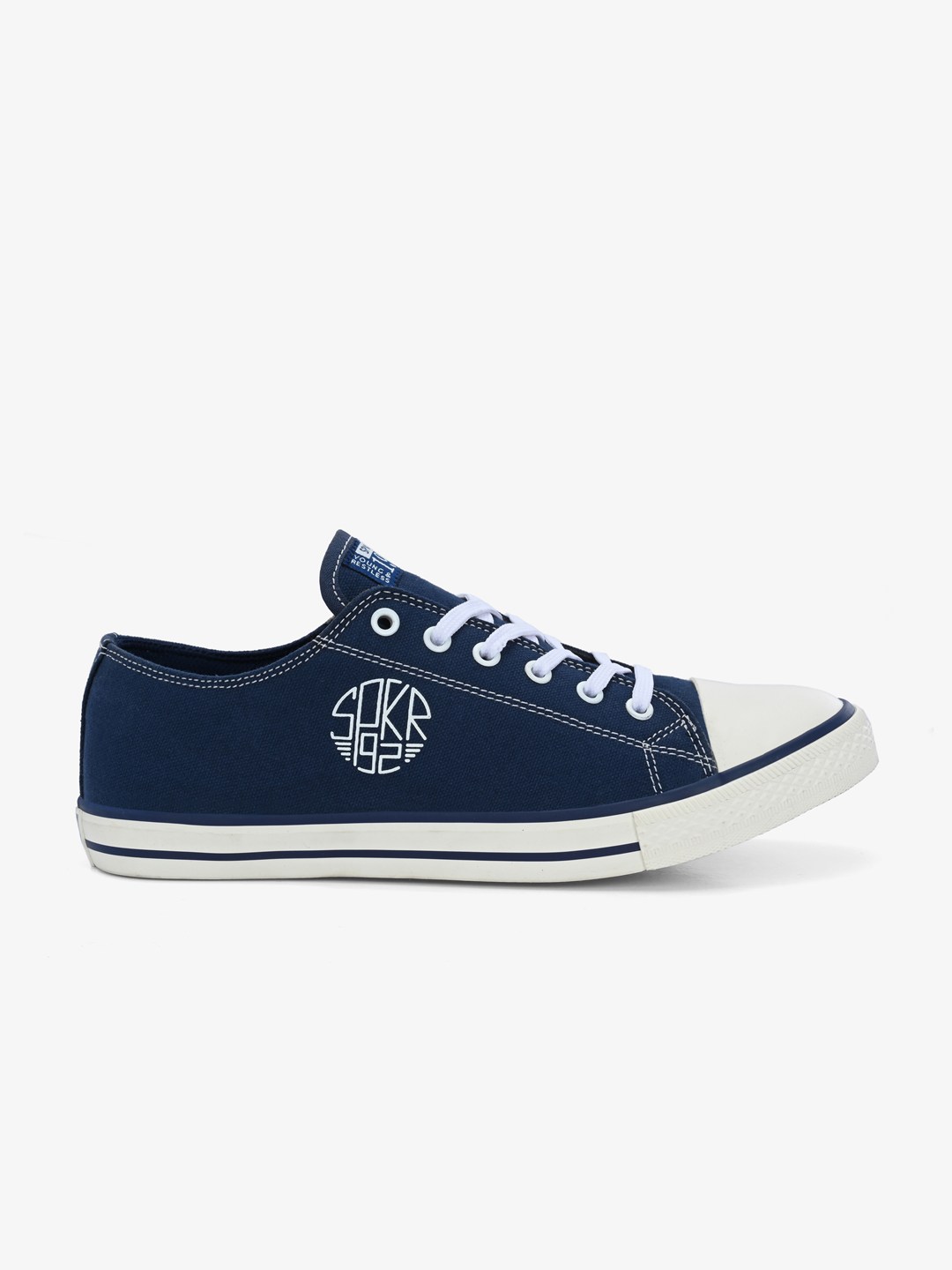 Dara Men Navy-White Oldschool Lace Up Sneaker