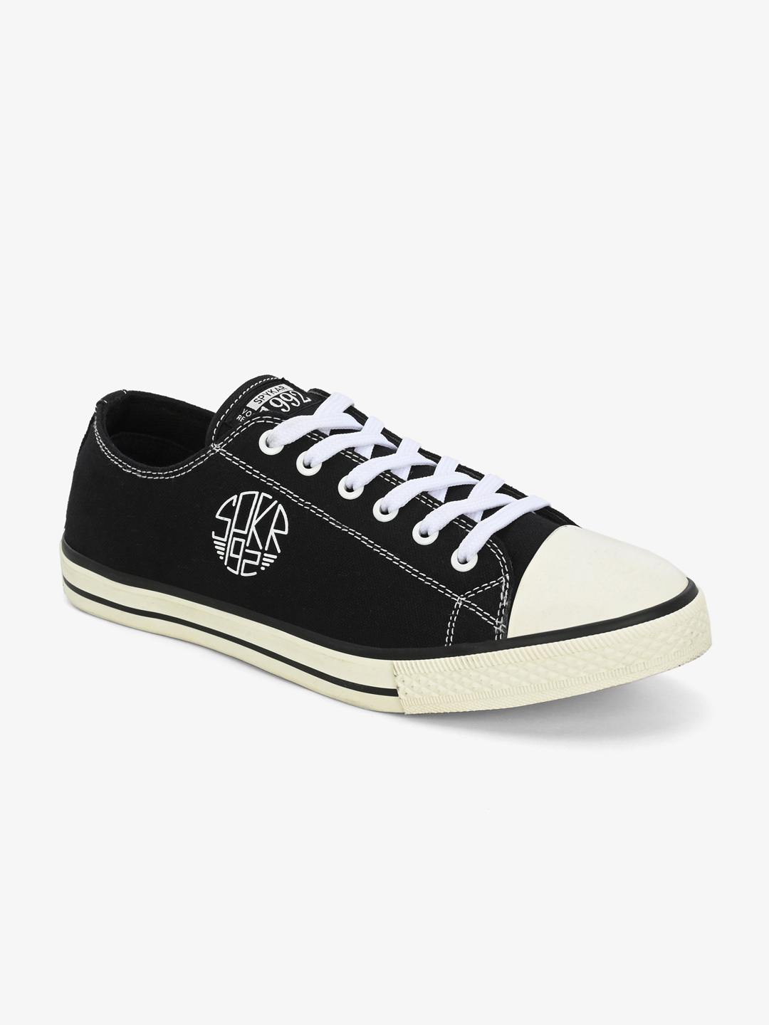 Dara Men Black-White Oldschool Lace Up Sneaker