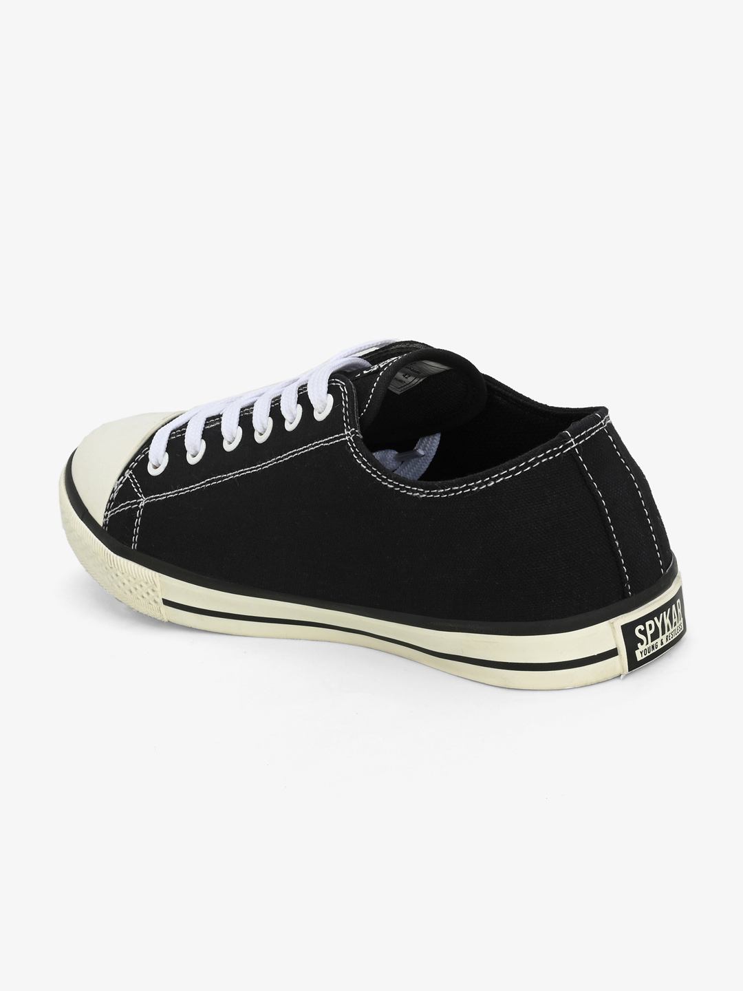 Dara Men Black-White Oldschool Lace Up Sneaker