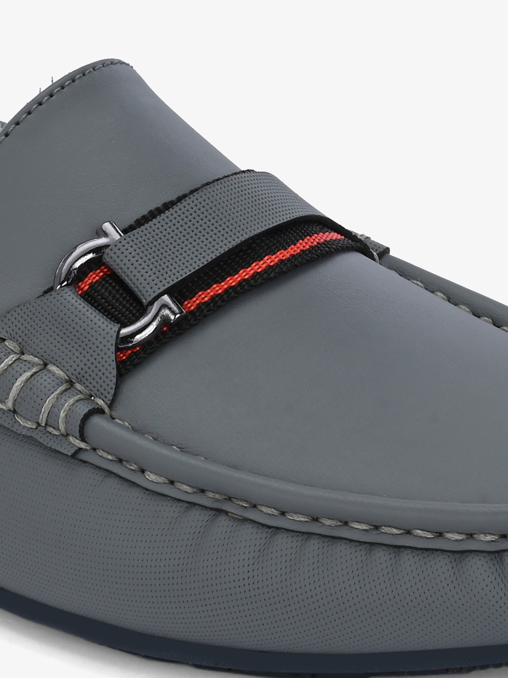 Puk Men Grey Smart Casual Loafers