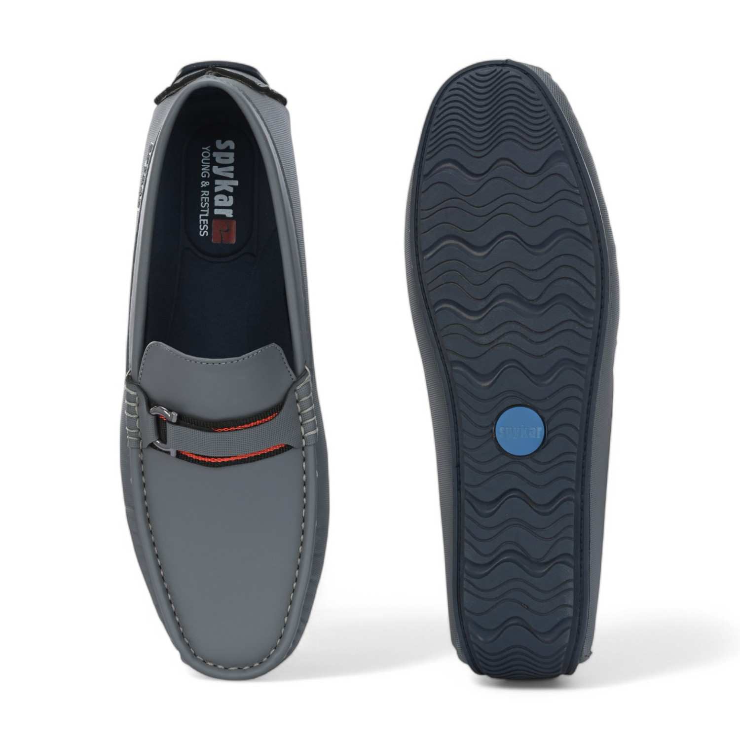 Puk Men Grey Smart Casual Loafers