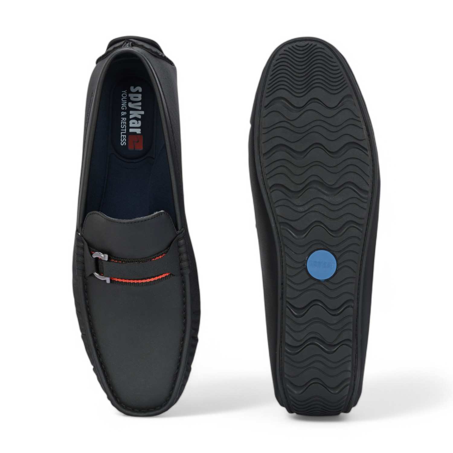 Puk Men Black Smart Casual Loafers