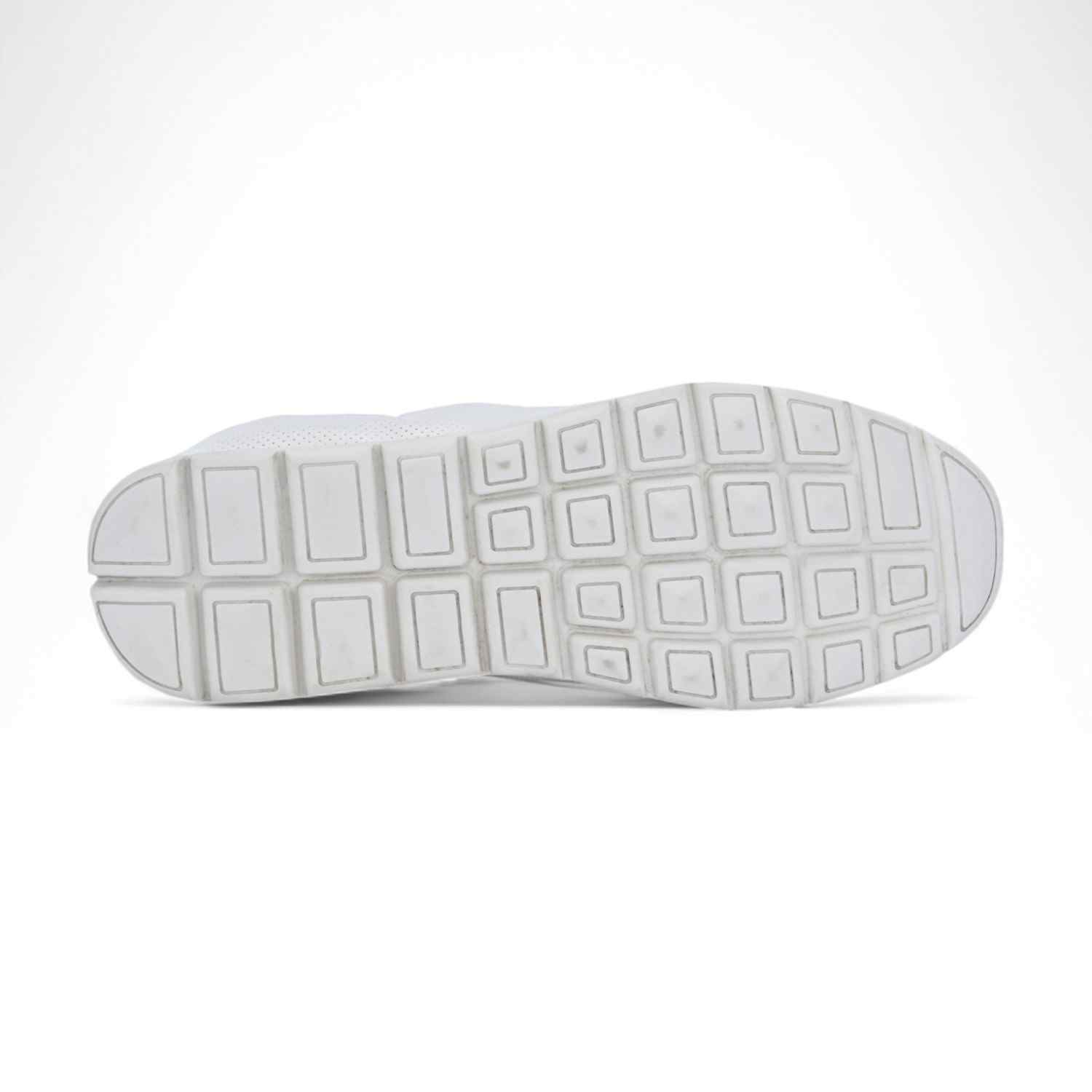 Lojo Men White-Red Comfort Slip On Sneaker