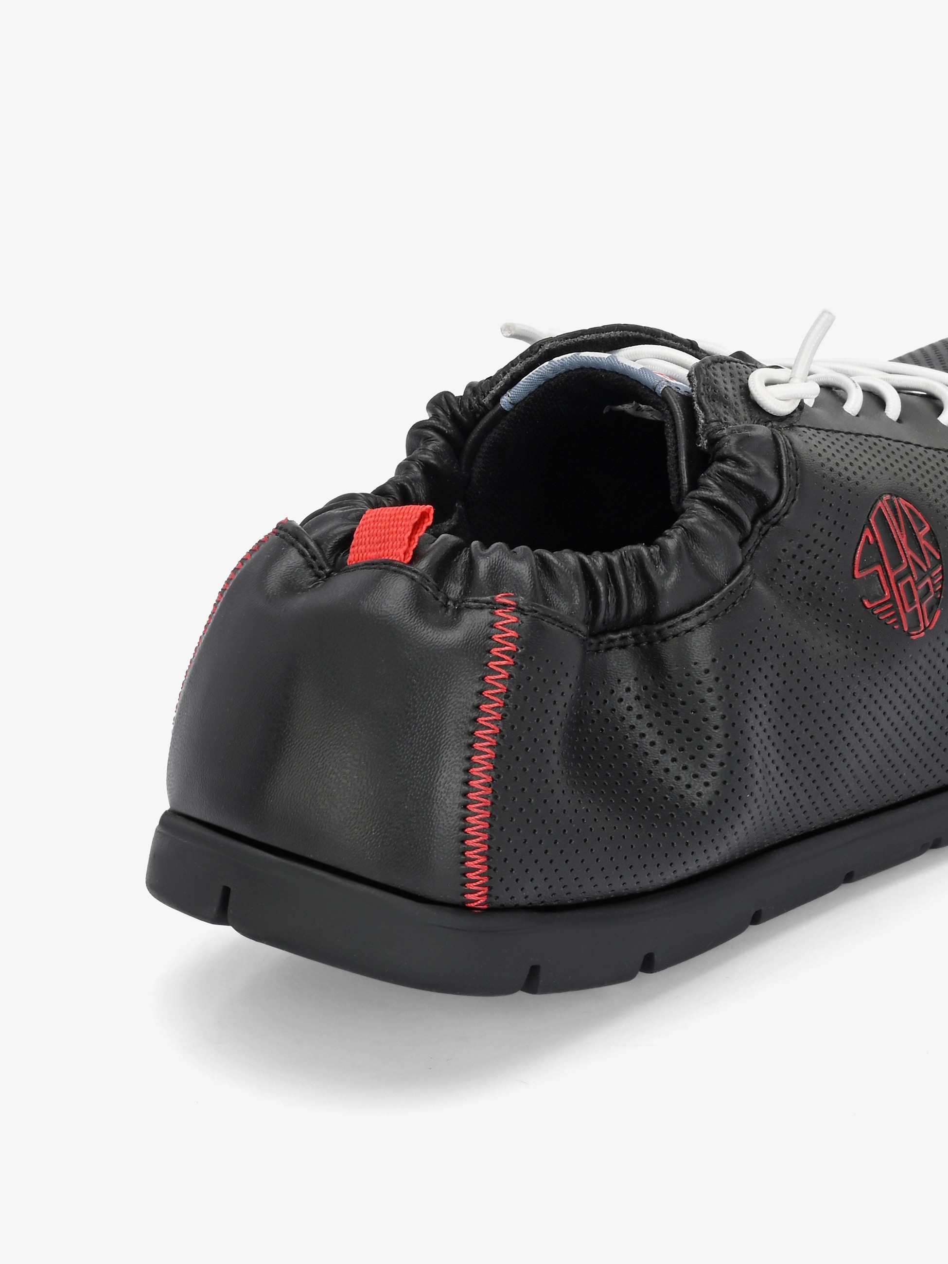 Lojo Men Black-Red Comfort Slip On Sneaker