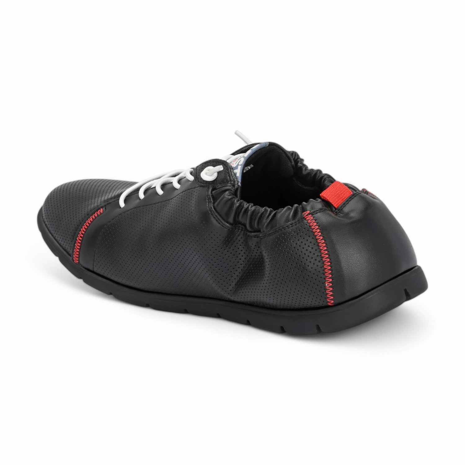 Lojo Men Black-Red Comfort Slip On Sneaker