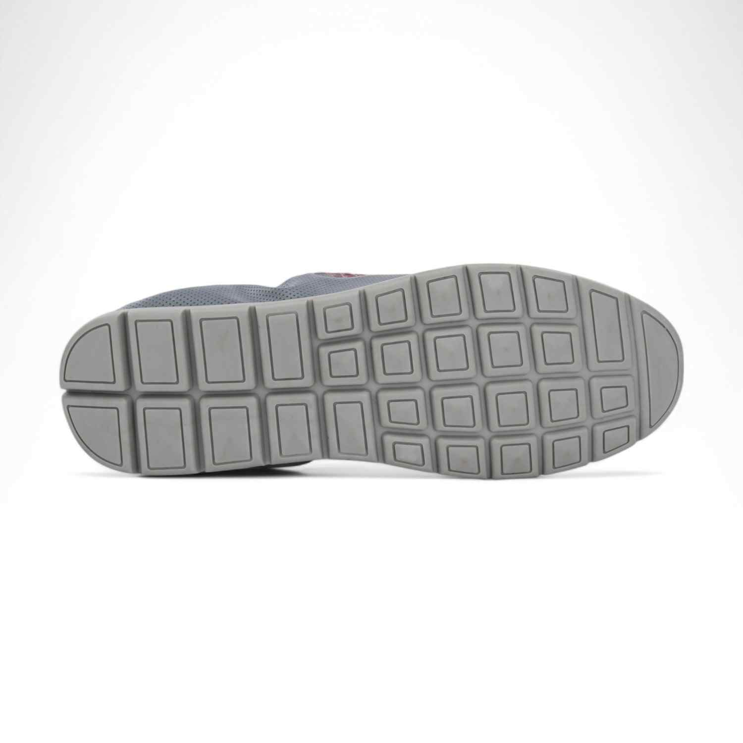 Lojo Men Grey-Red Comfort Slip On Sneaker