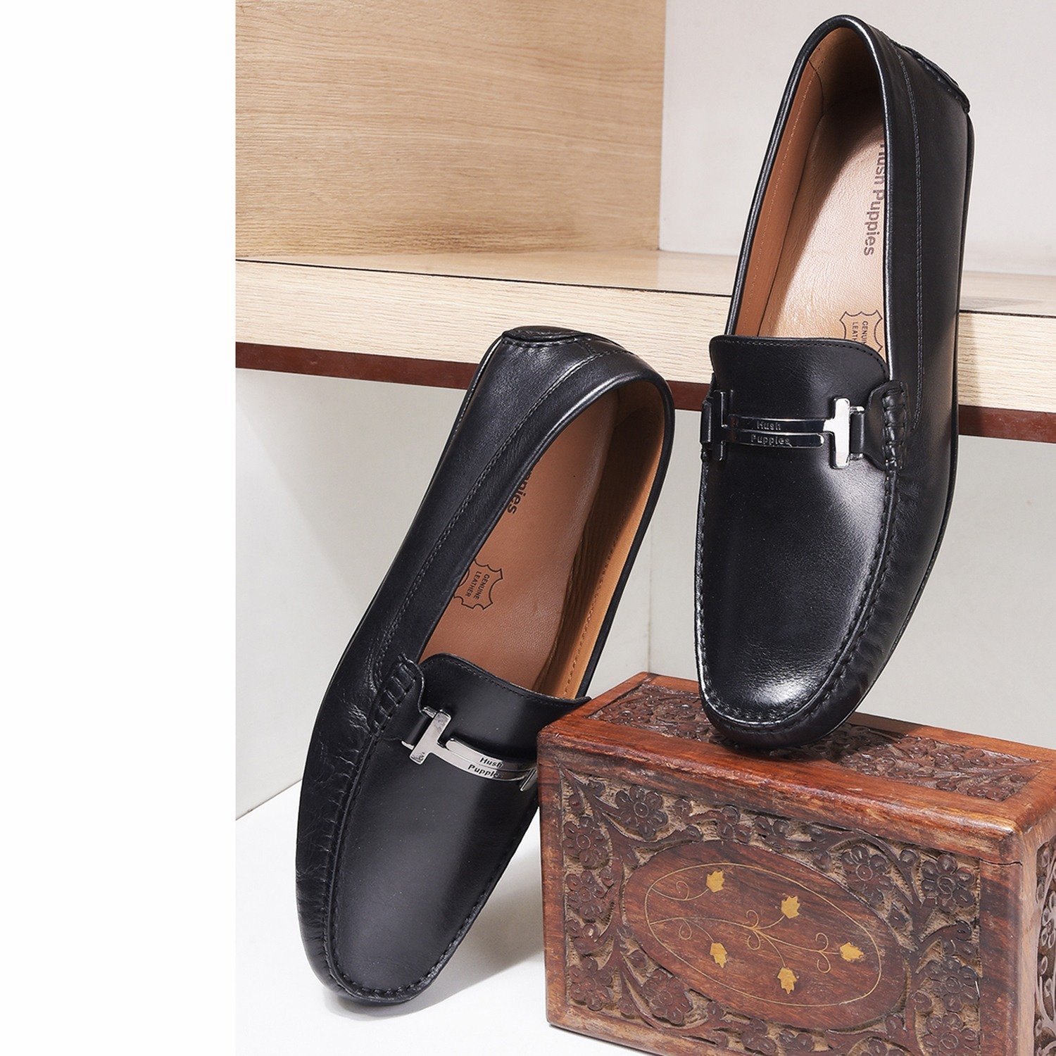 Jackson Trim Black Loafers For Men