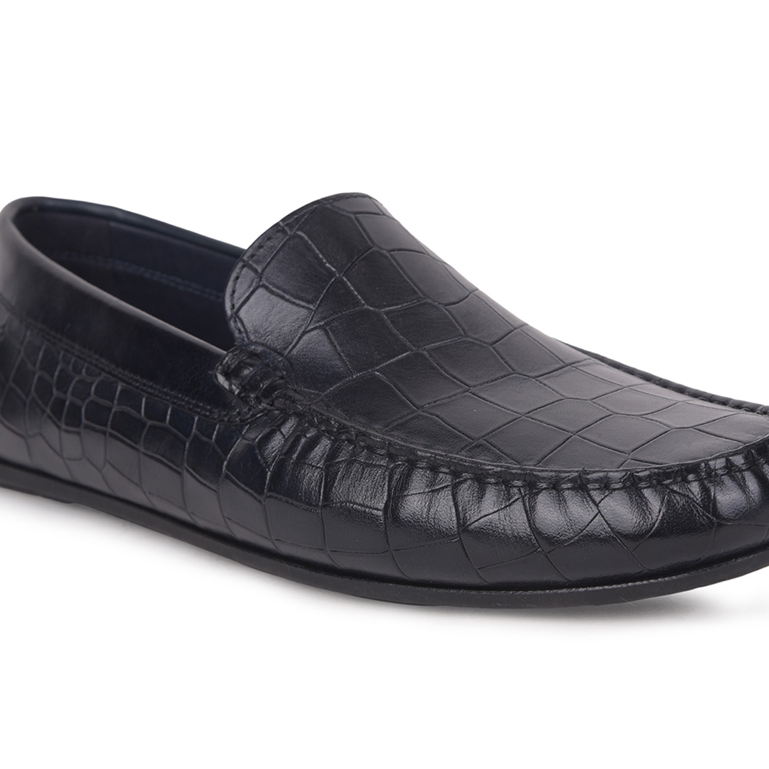 Men Jackson Croco Navy Loafer