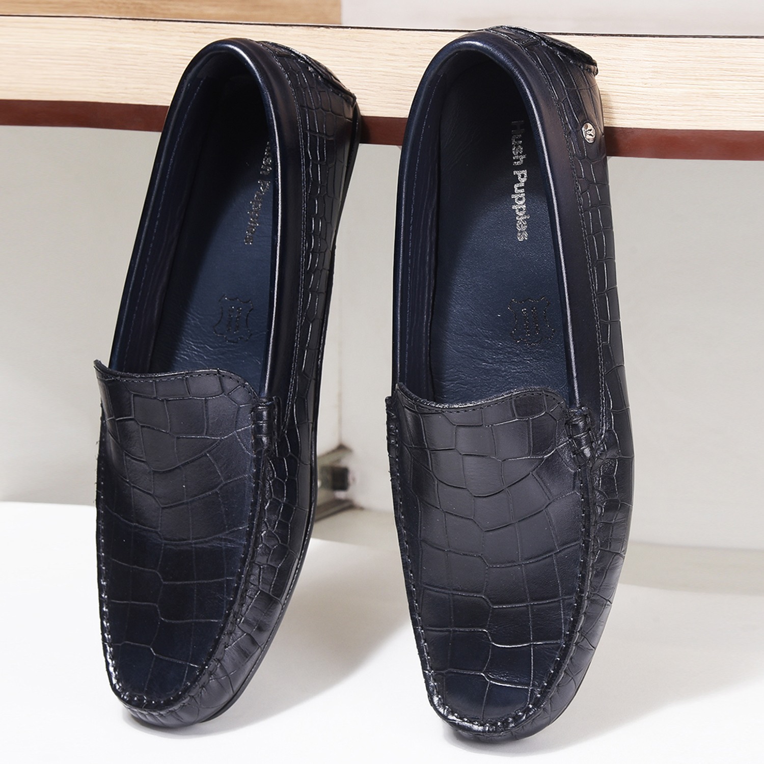 Men Jackson Croco Navy Loafer