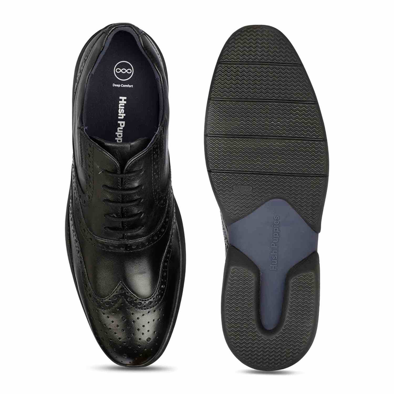 Savile Row Oxford Black Formal Shoes For Men