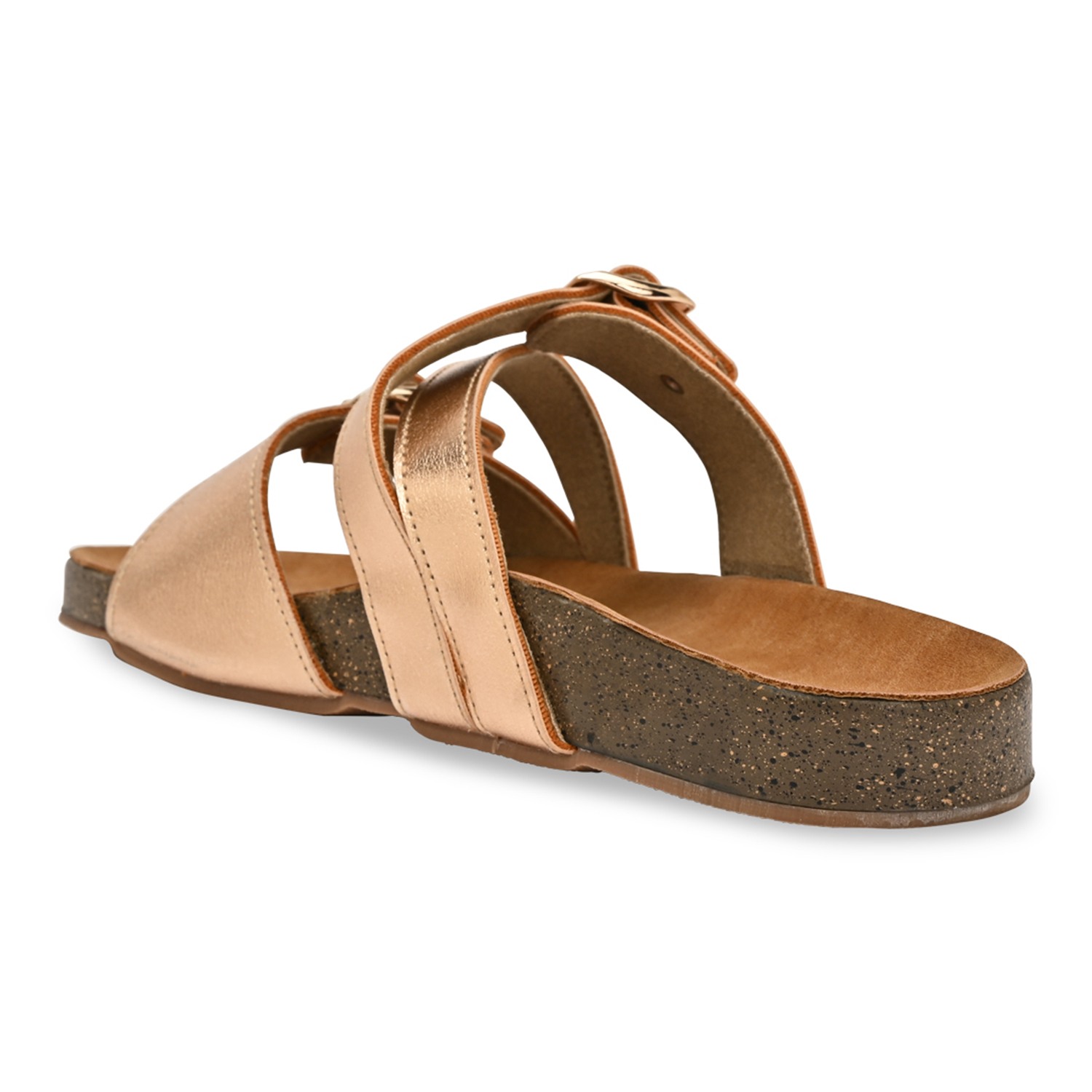 Rose Gold Women Casual Slide Flats