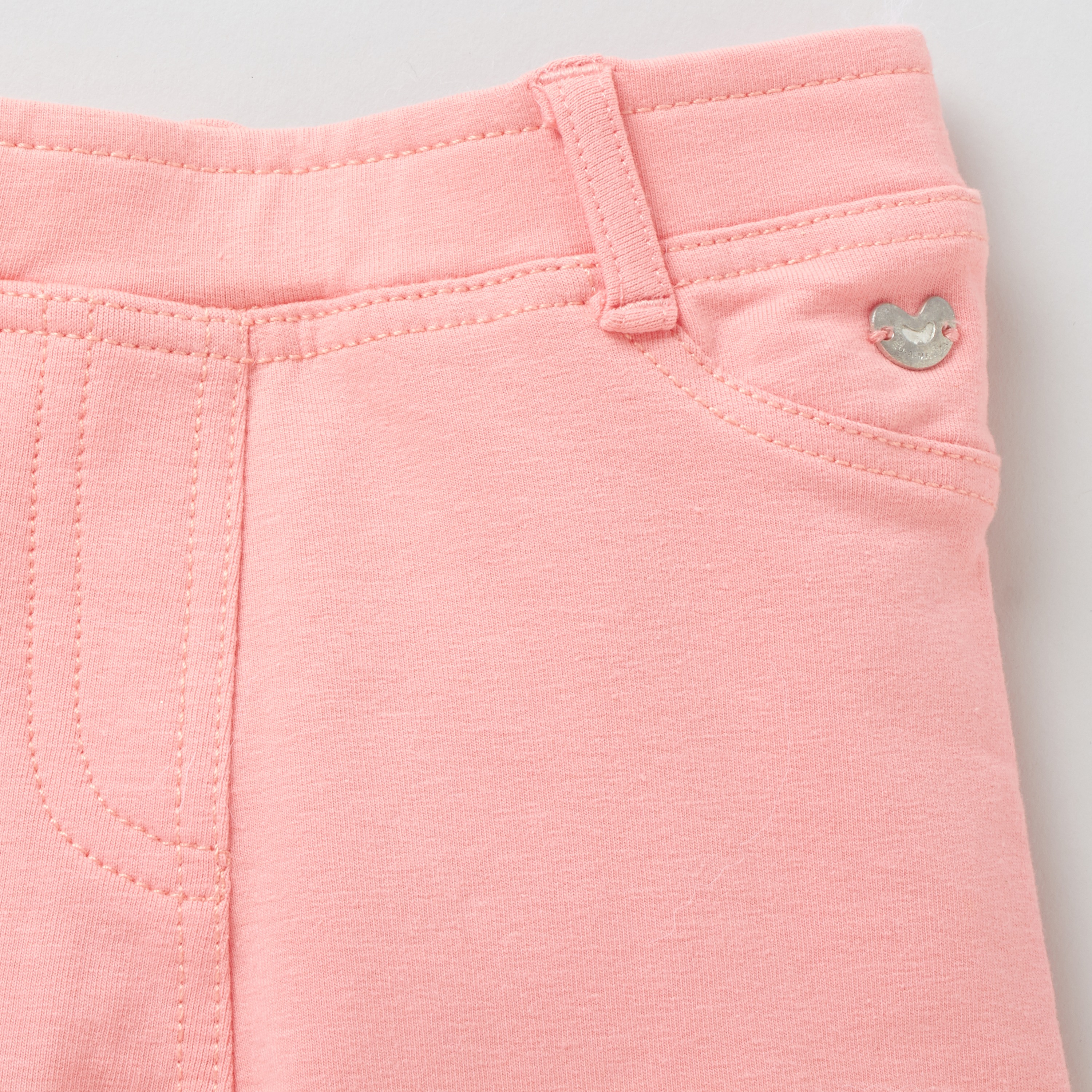 Girls Slip On Treggings - Pink