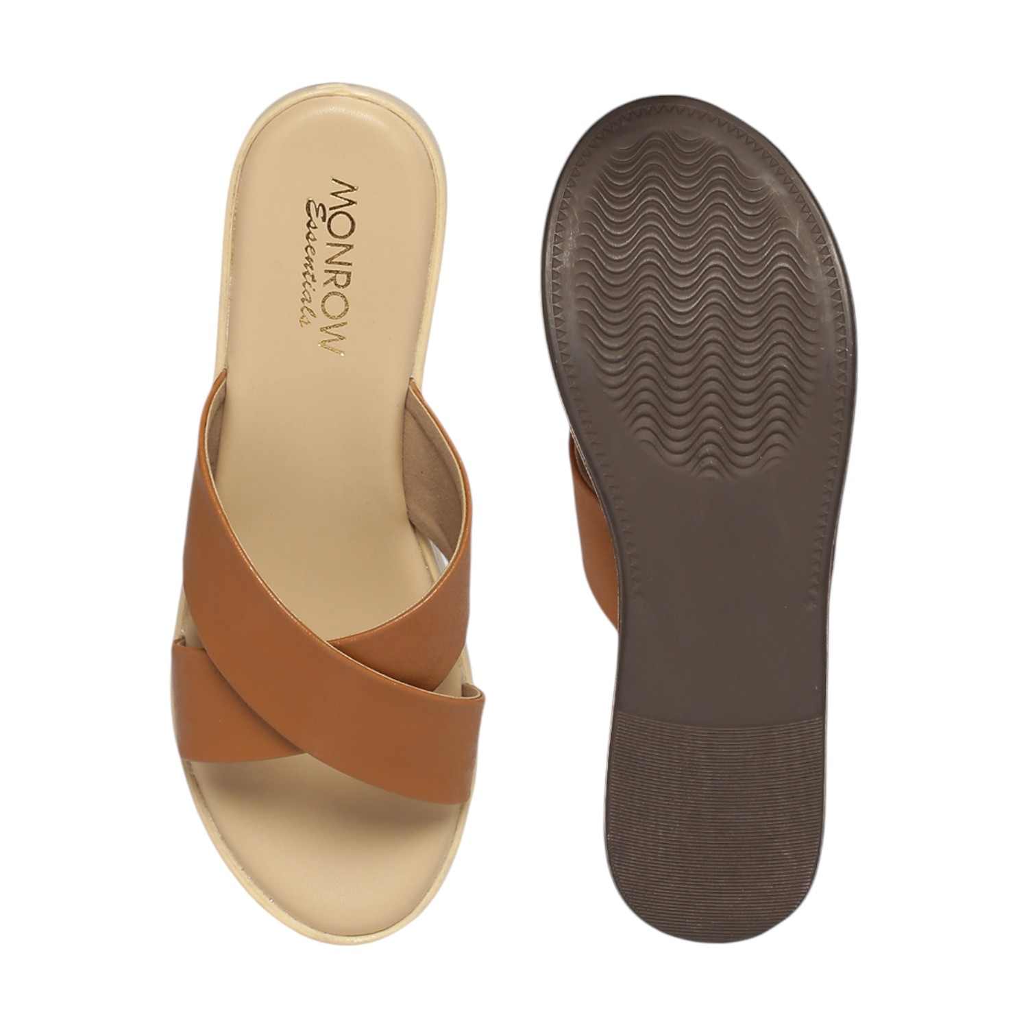 Monrow | Monrow Noel Brown Wedge Heels|4