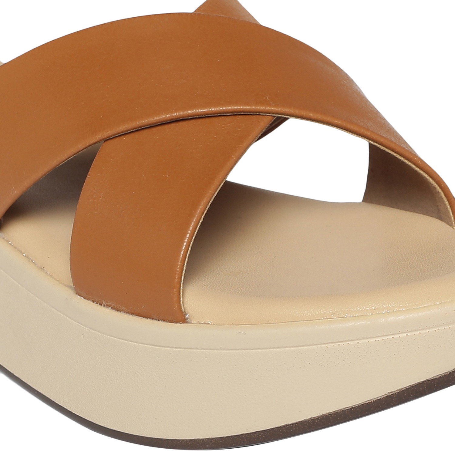 Monrow | Monrow Noel Brown Wedge Heels|5