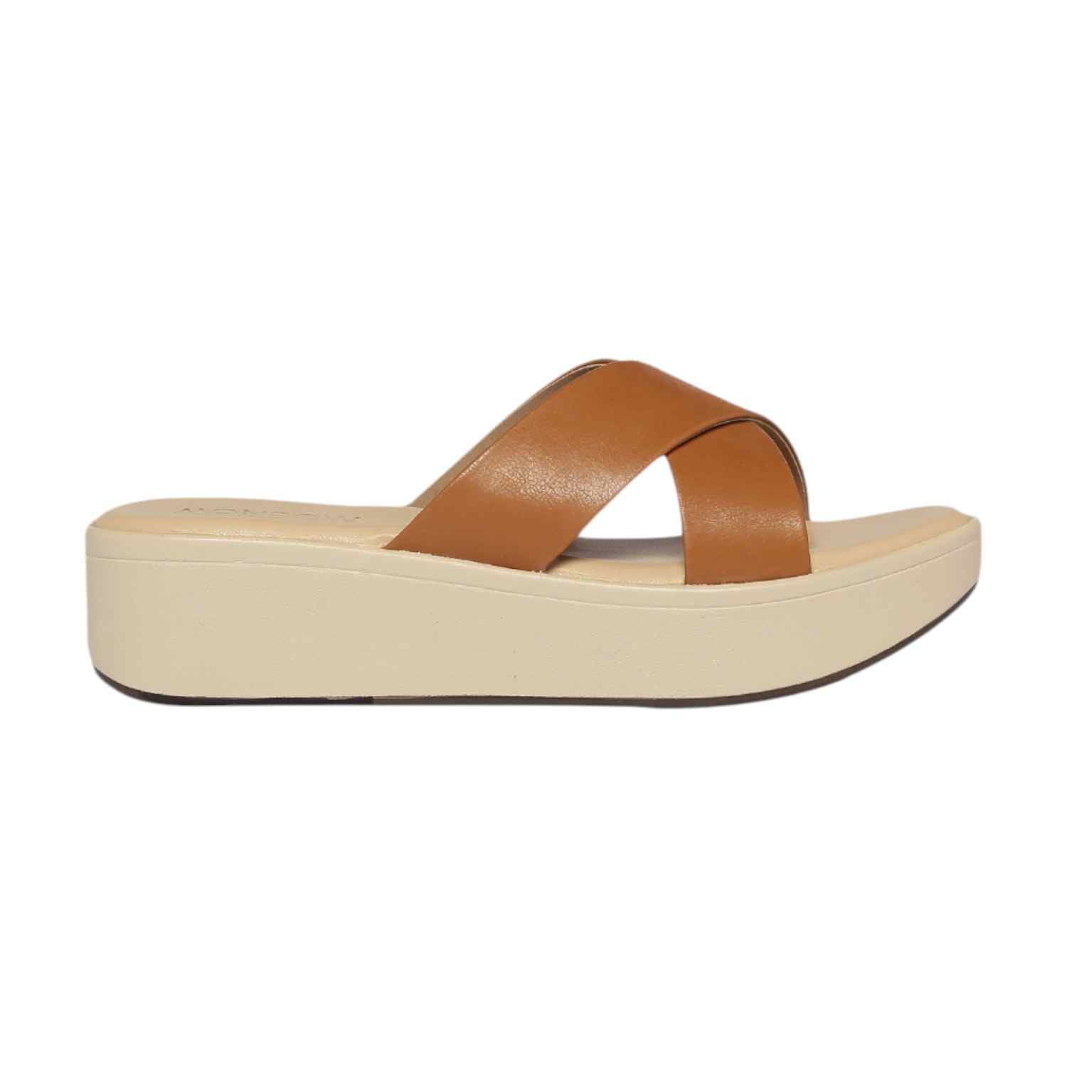Monrow | Monrow Noel Brown Wedge Heels|3