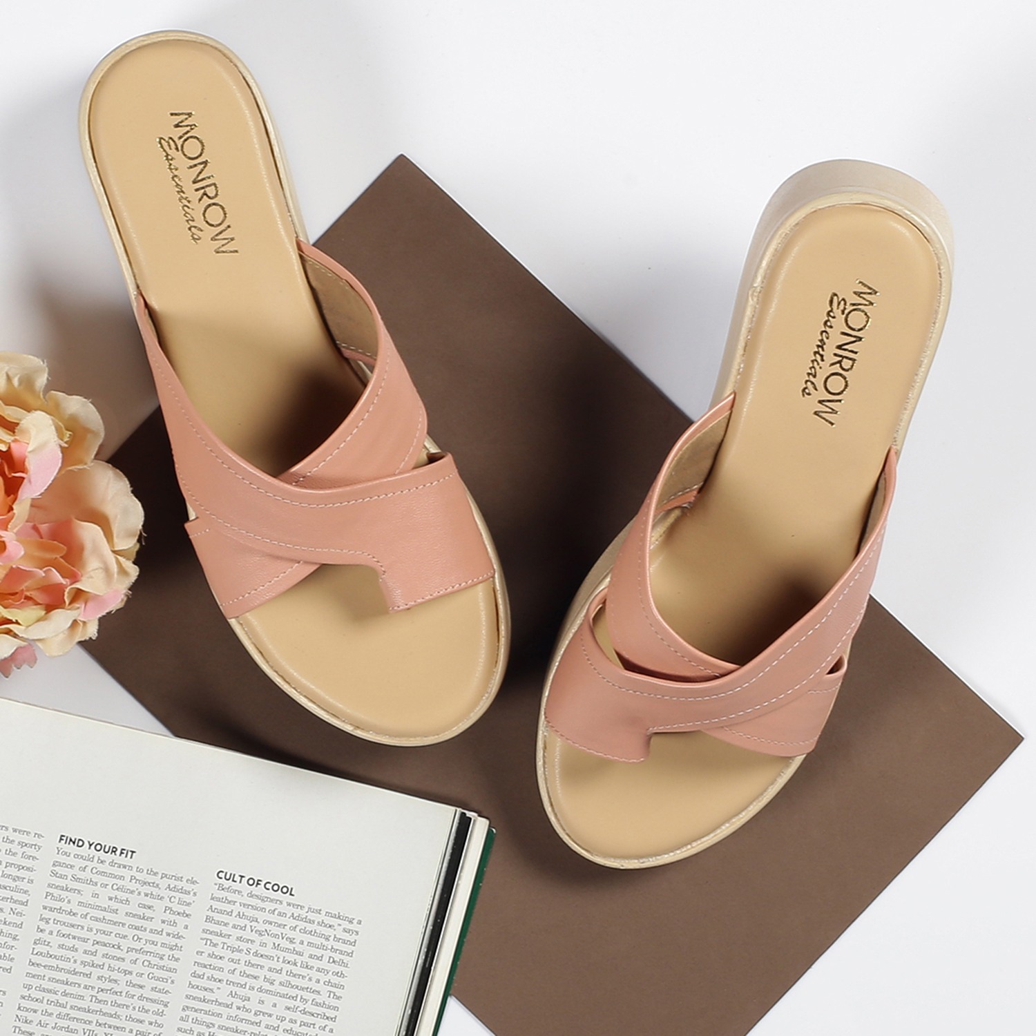 Monrow Theresa Pink Wedge Heels
