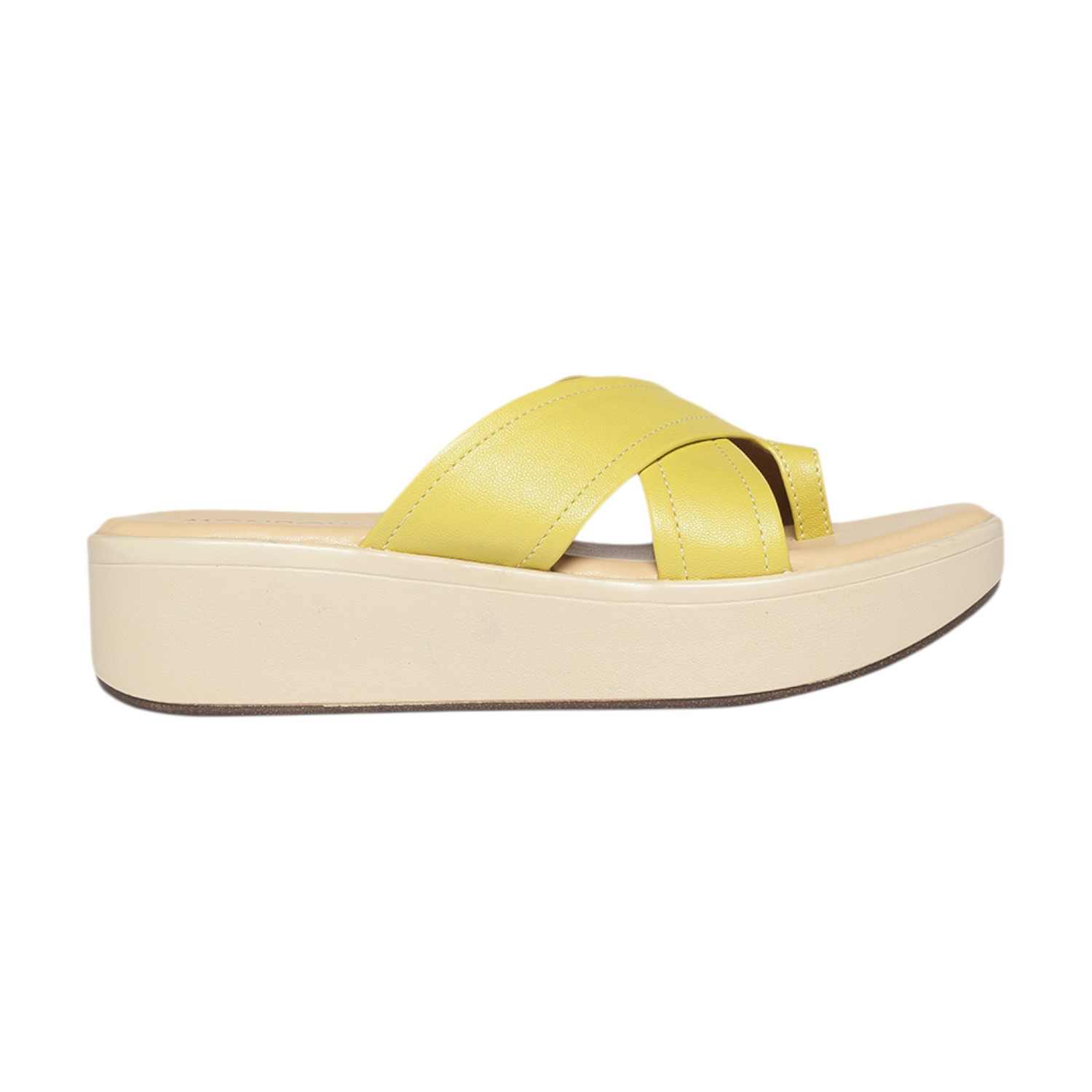 Monrow Theresa Yellow Wedge Heels