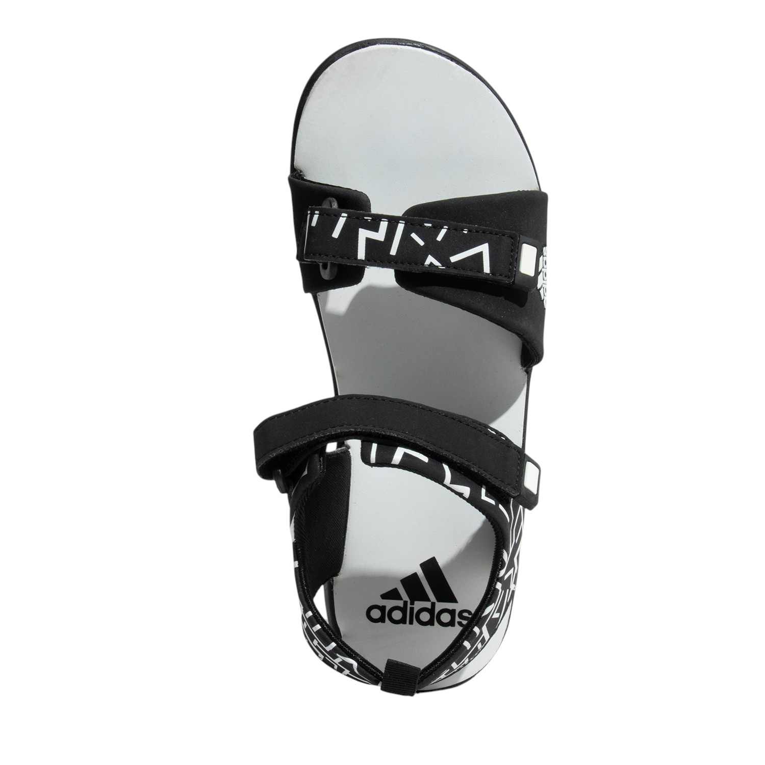 Puding Adi Printed Sports Black Floaters Sandals