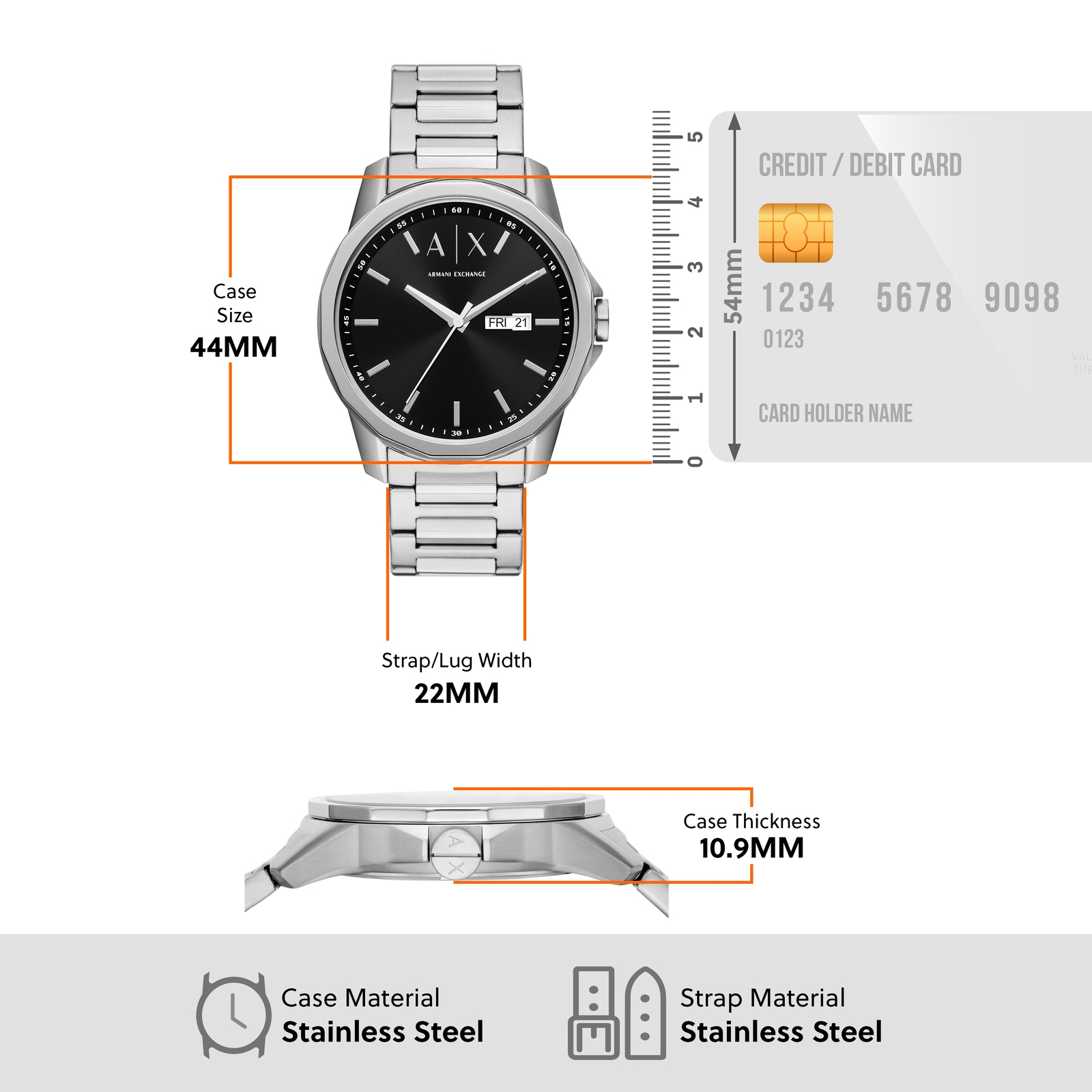 Armani Exchange Silver Watch AX1733