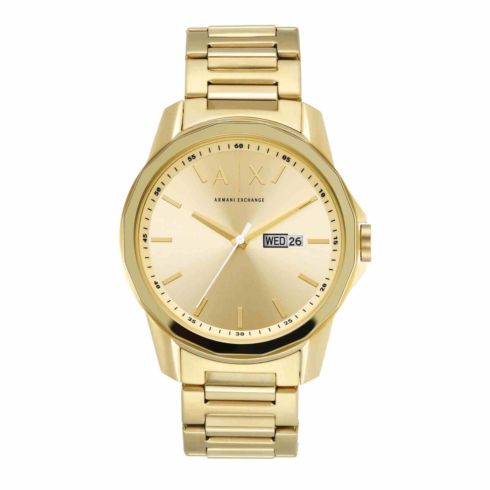 Armani exchange gold watch price shop