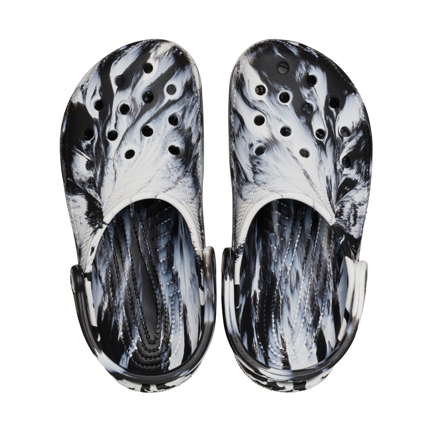 Classic Marbled White-Black Unisex Clog