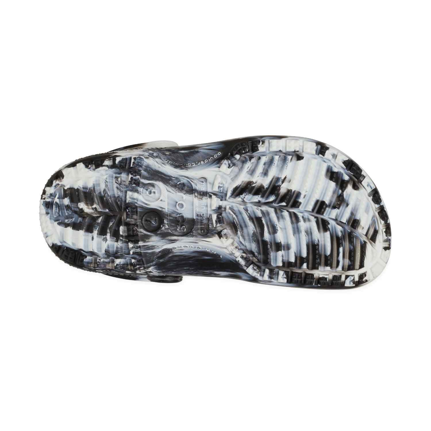 Classic Marbled White-Black Unisex Clog