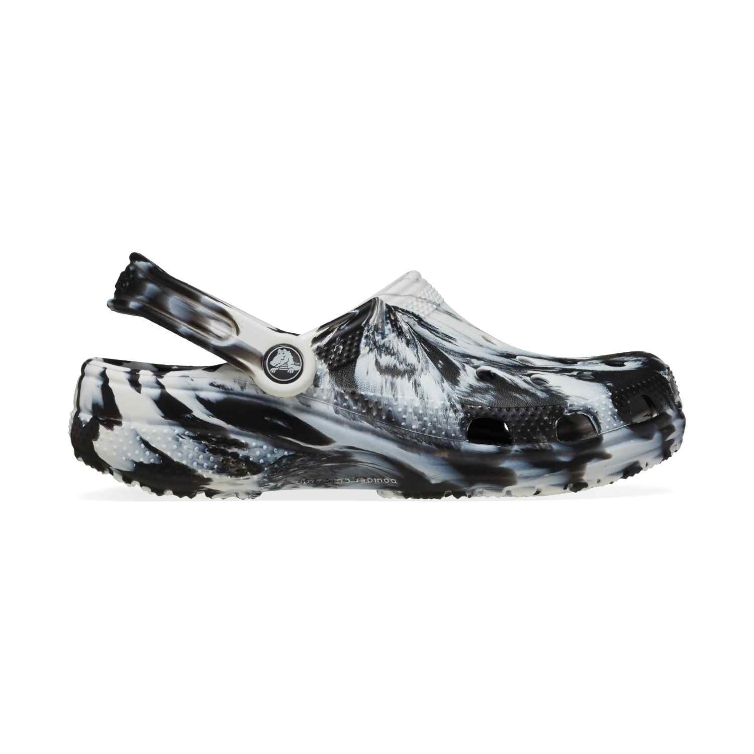 Classic Marbled White-Black Unisex Clog