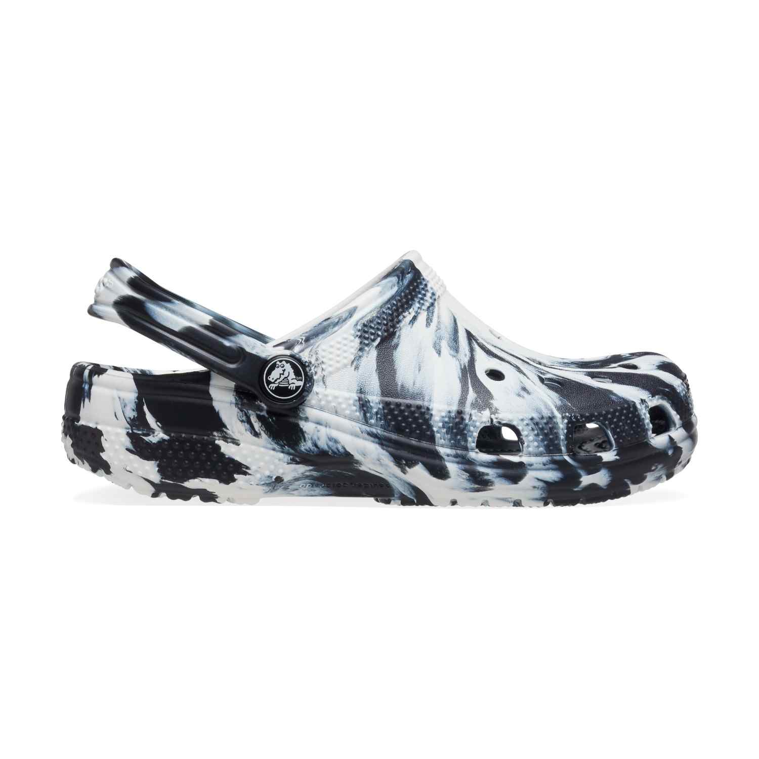 Classic Marbled Unisex Black White Clogs