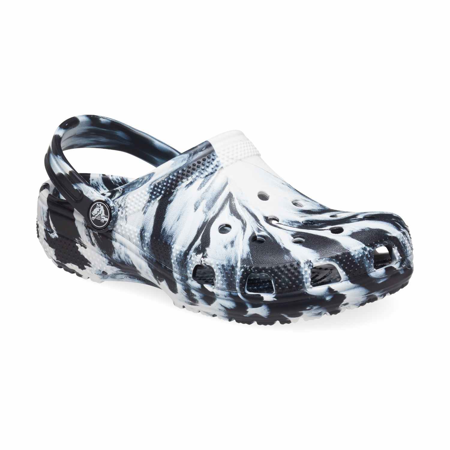 Classic Marbled Unisex Black White Clogs