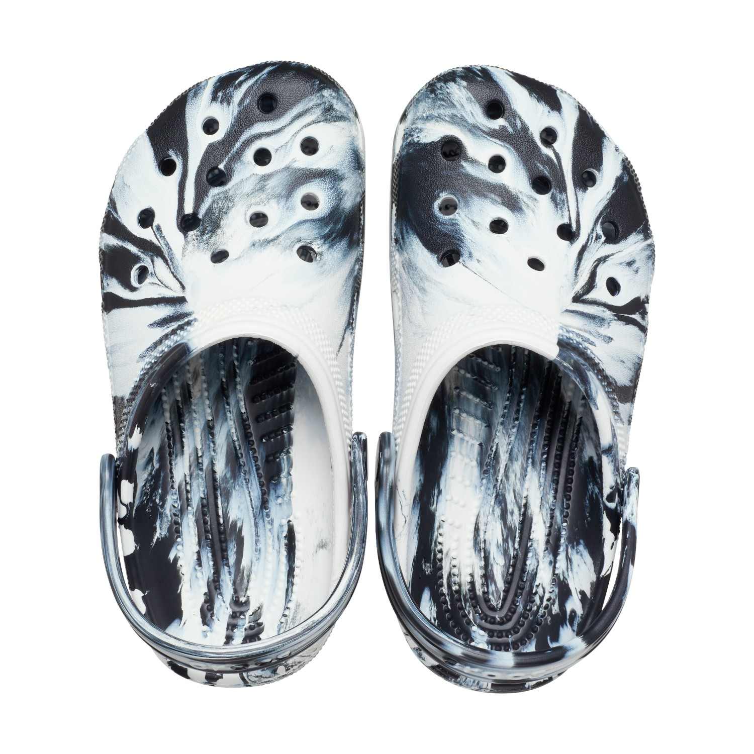 Classic Marbled Unisex Black White Clogs