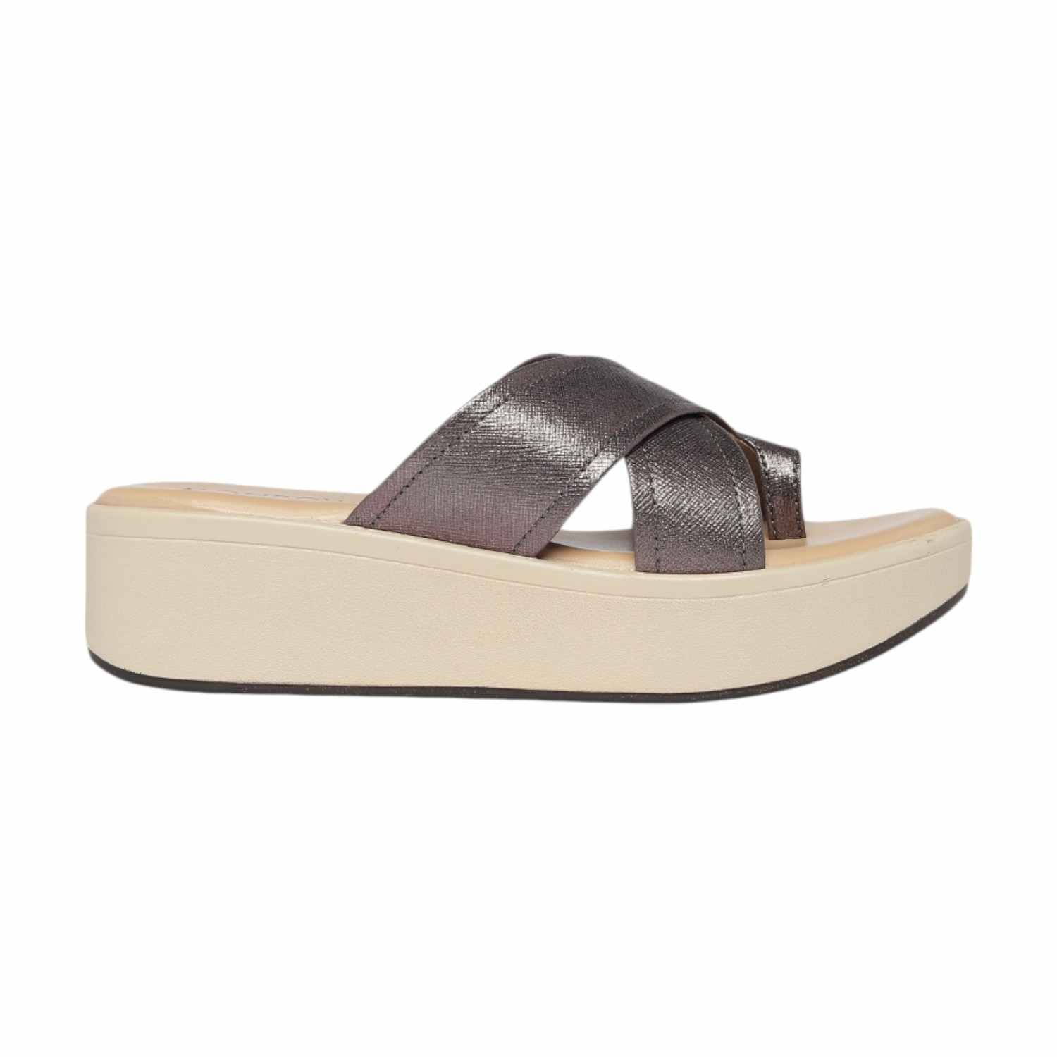 Monrow Aadhya Gun Metal Wedge