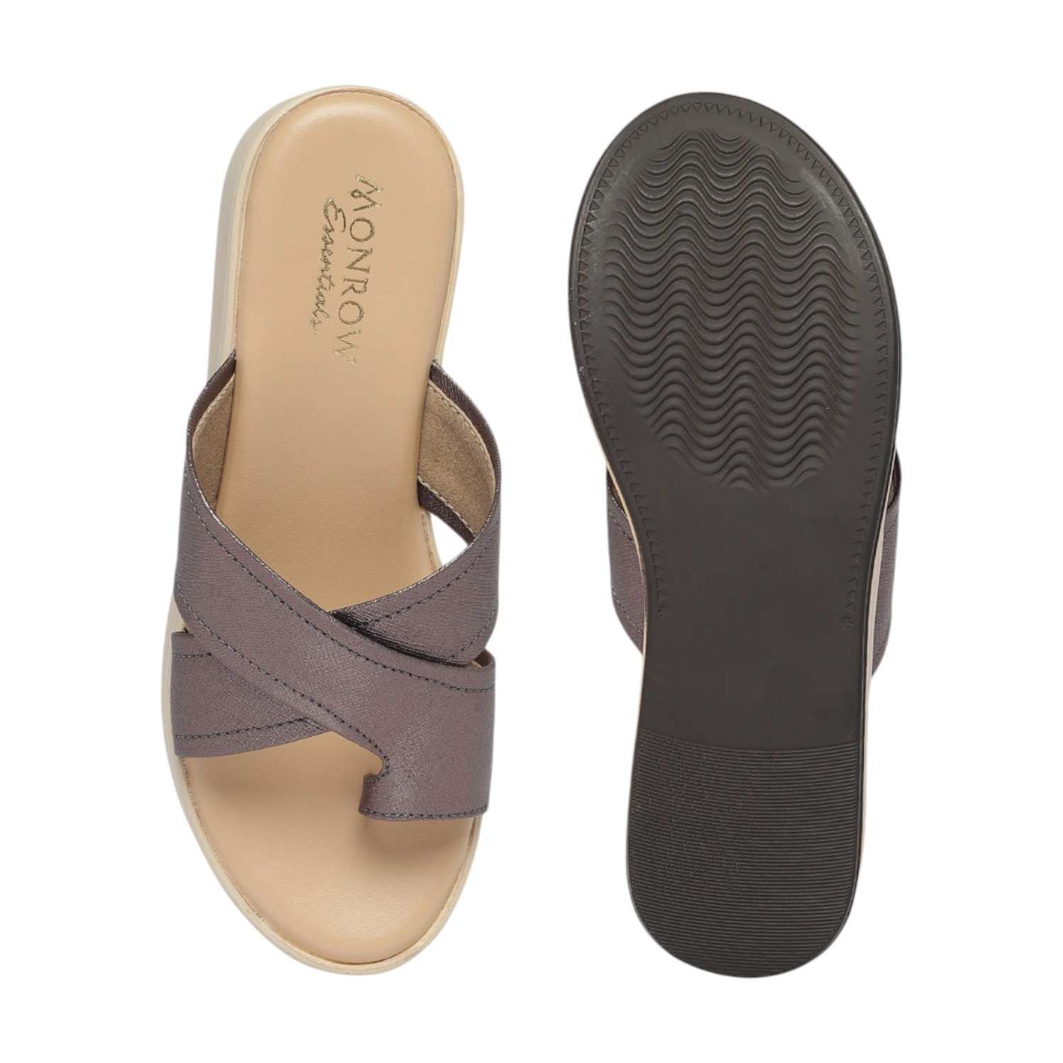 Monrow Aadhya Gun Metal Wedge