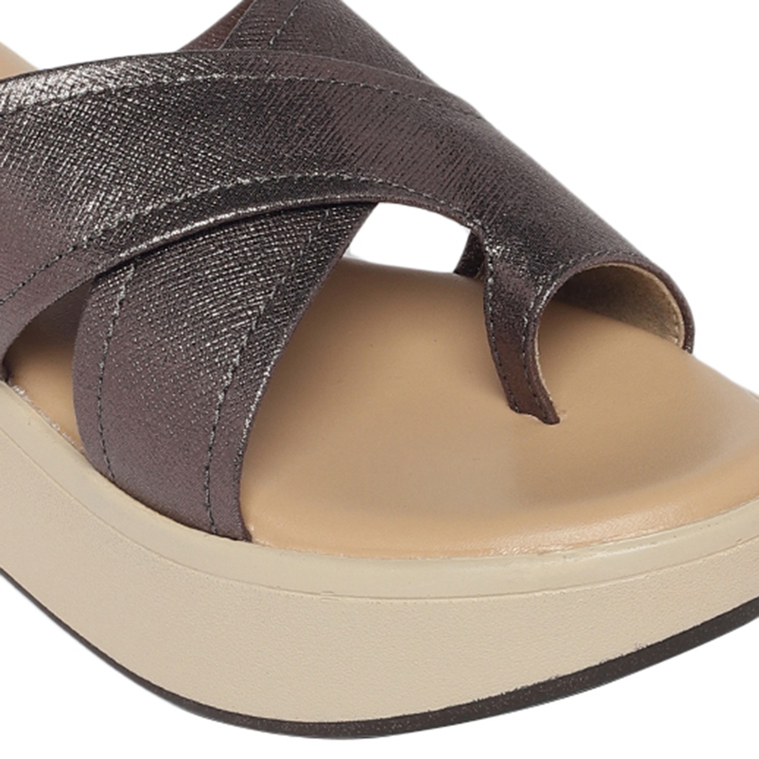 Monrow Aadhya Gun Metal Wedge
