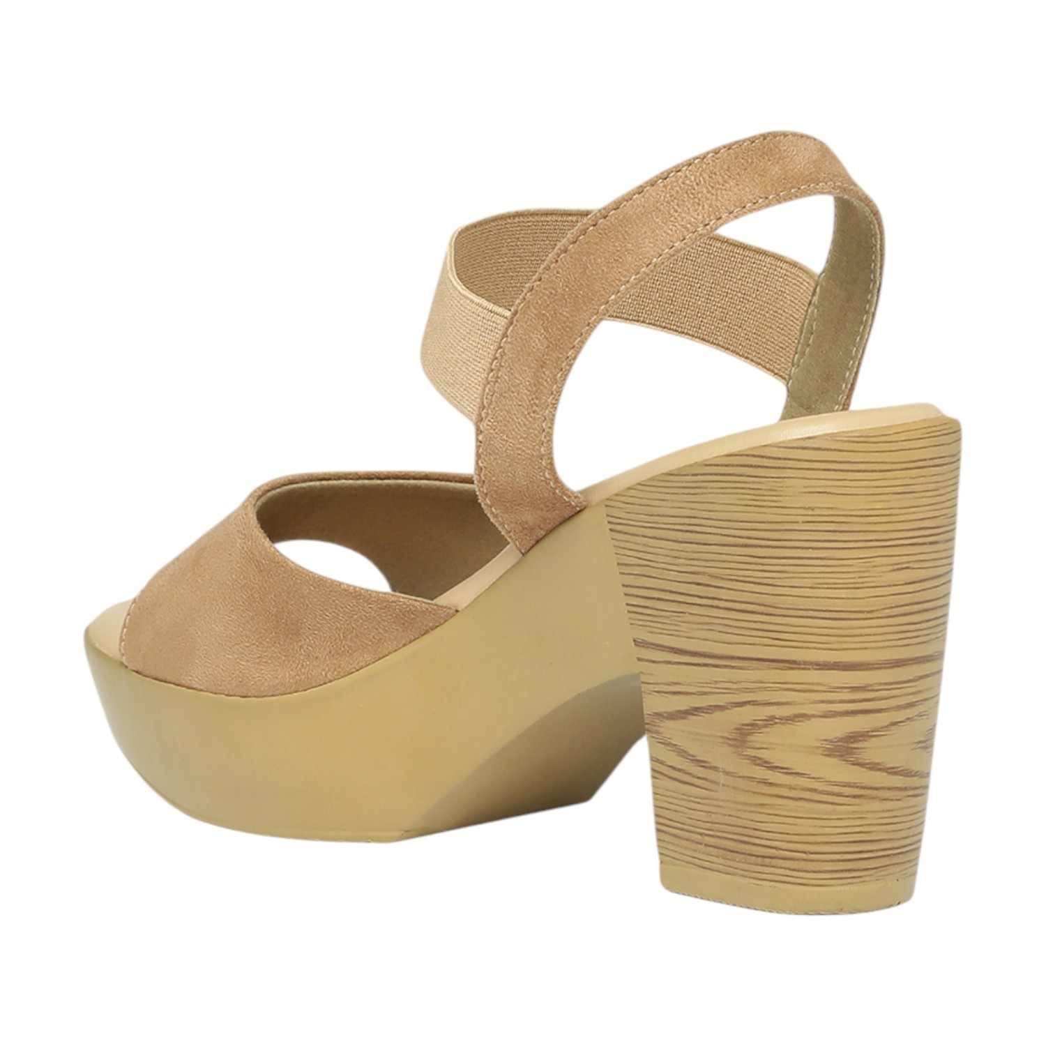 Monrow Dhriti Beige Platform Heels