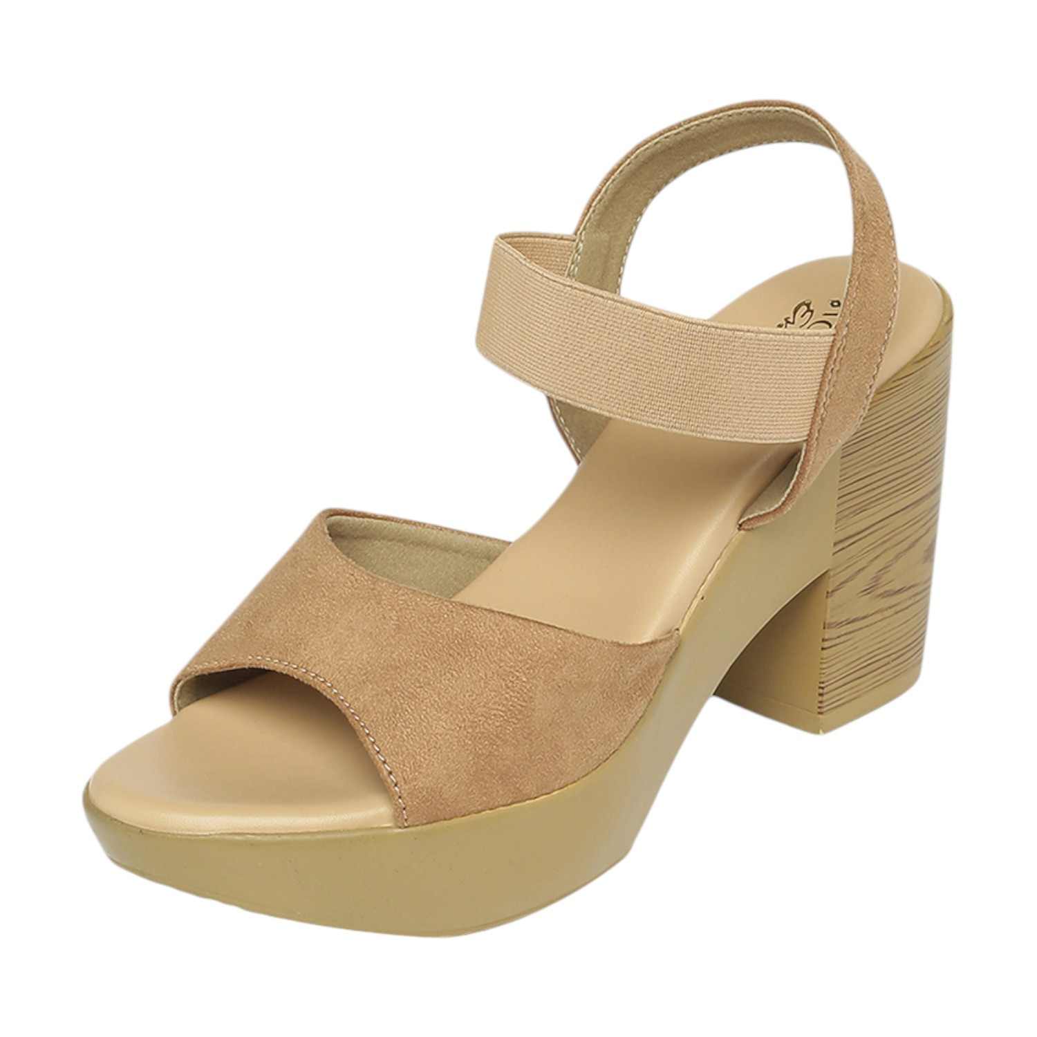 Monrow Dhriti Beige Platform Heels