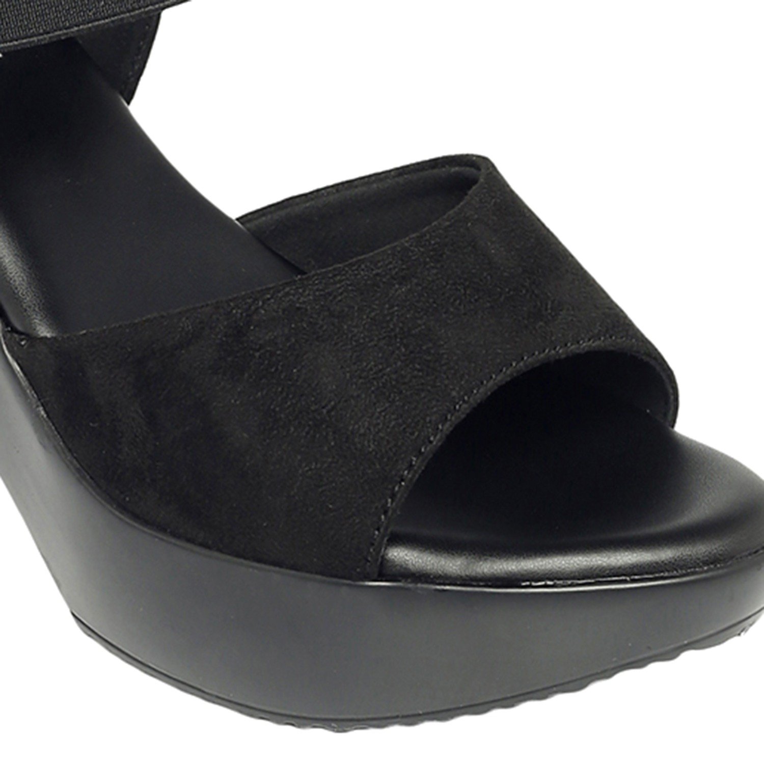 Monrow Dhriti Black Platform Heels