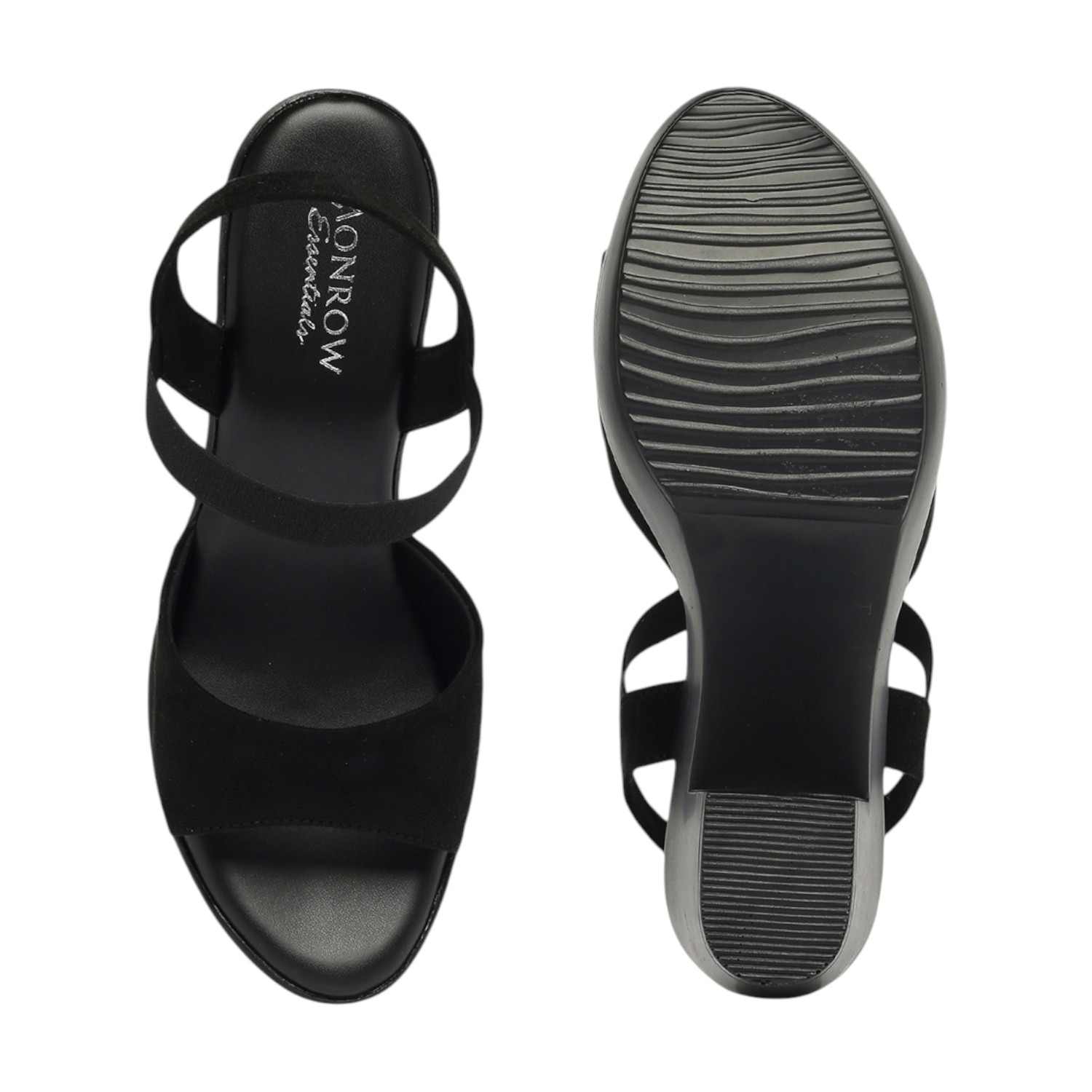 Monrow Dhriti Black Platform Heels