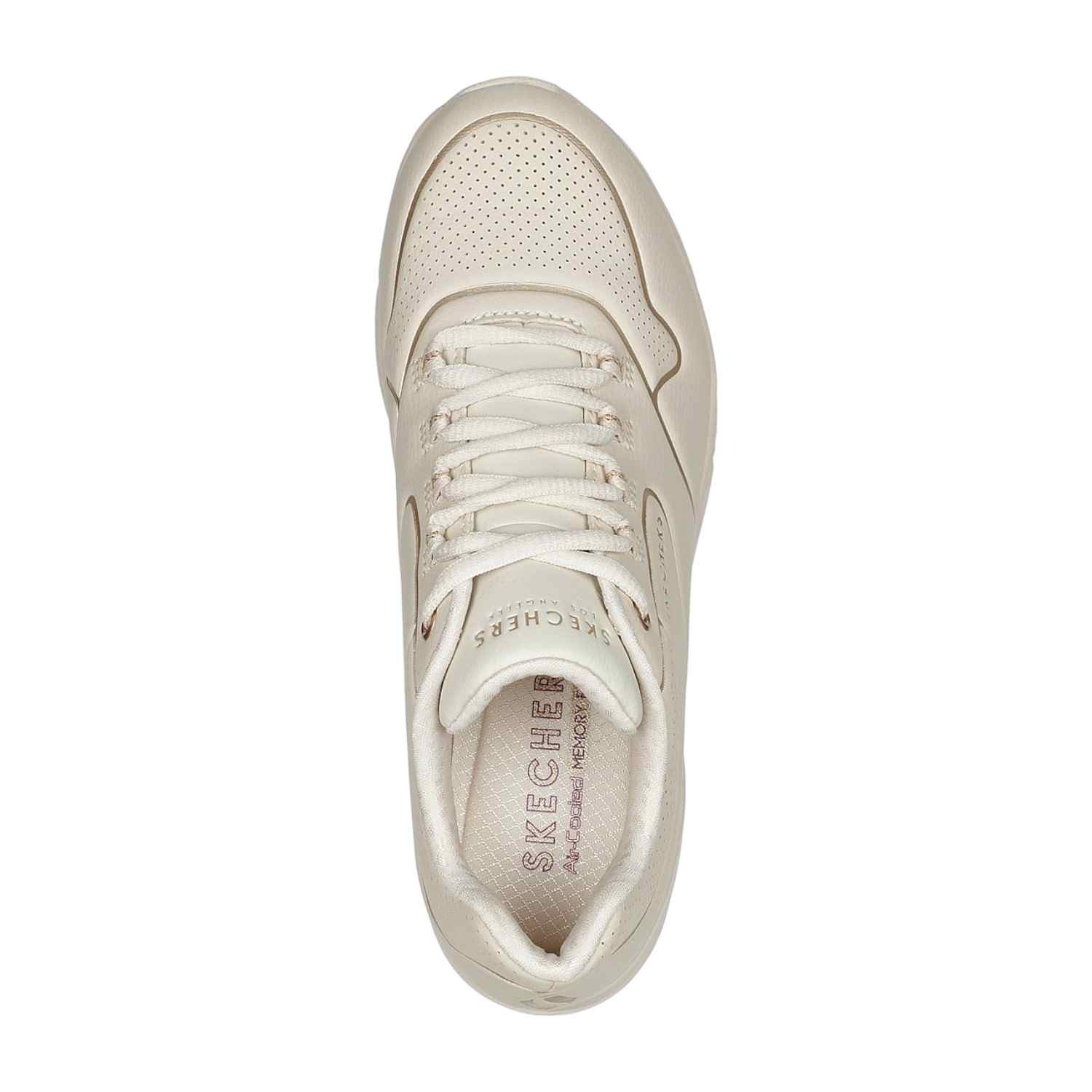 Off White Women Uno 2 - Golden Trim Lace Up Sneakers