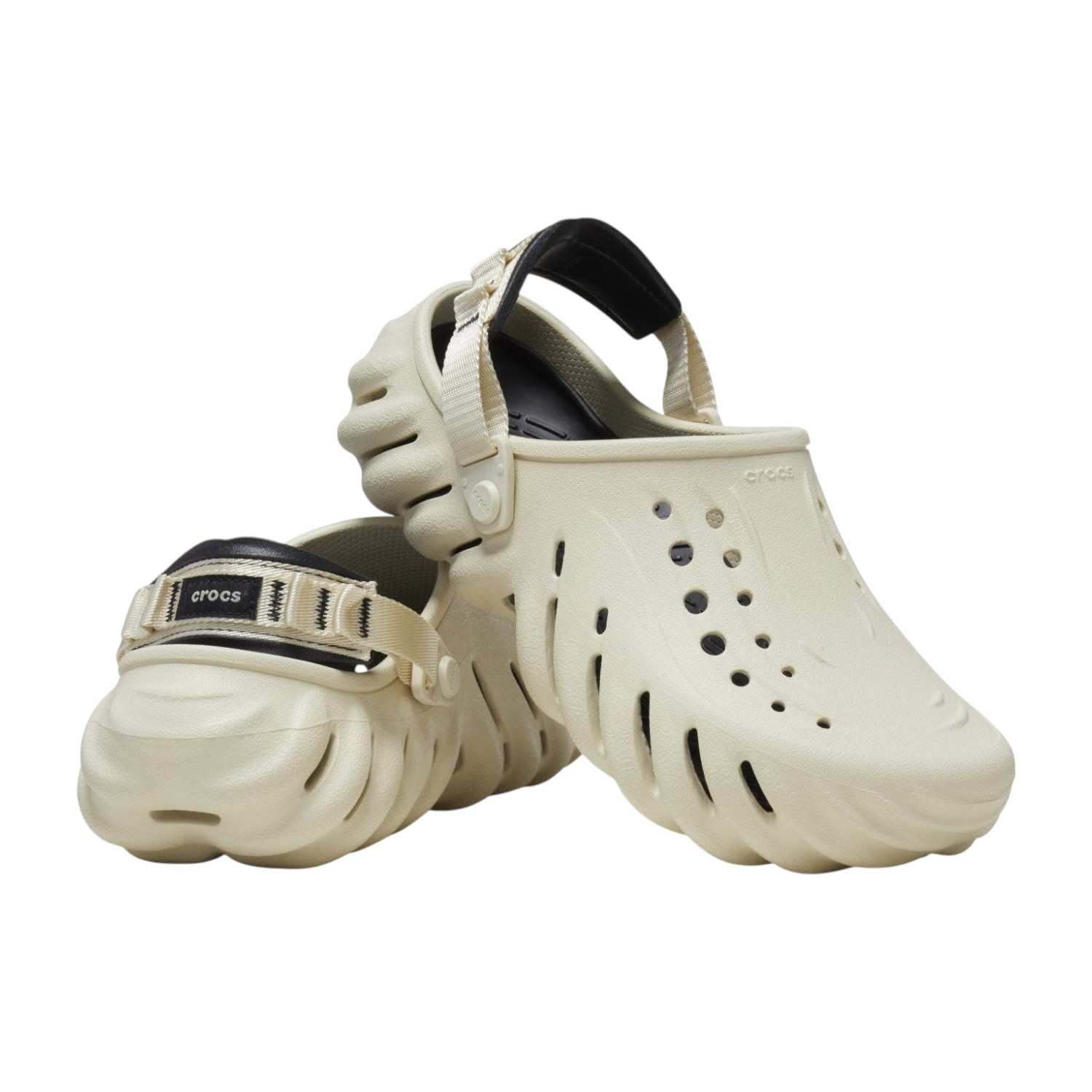 Echo Bone-Black Unisex Clog