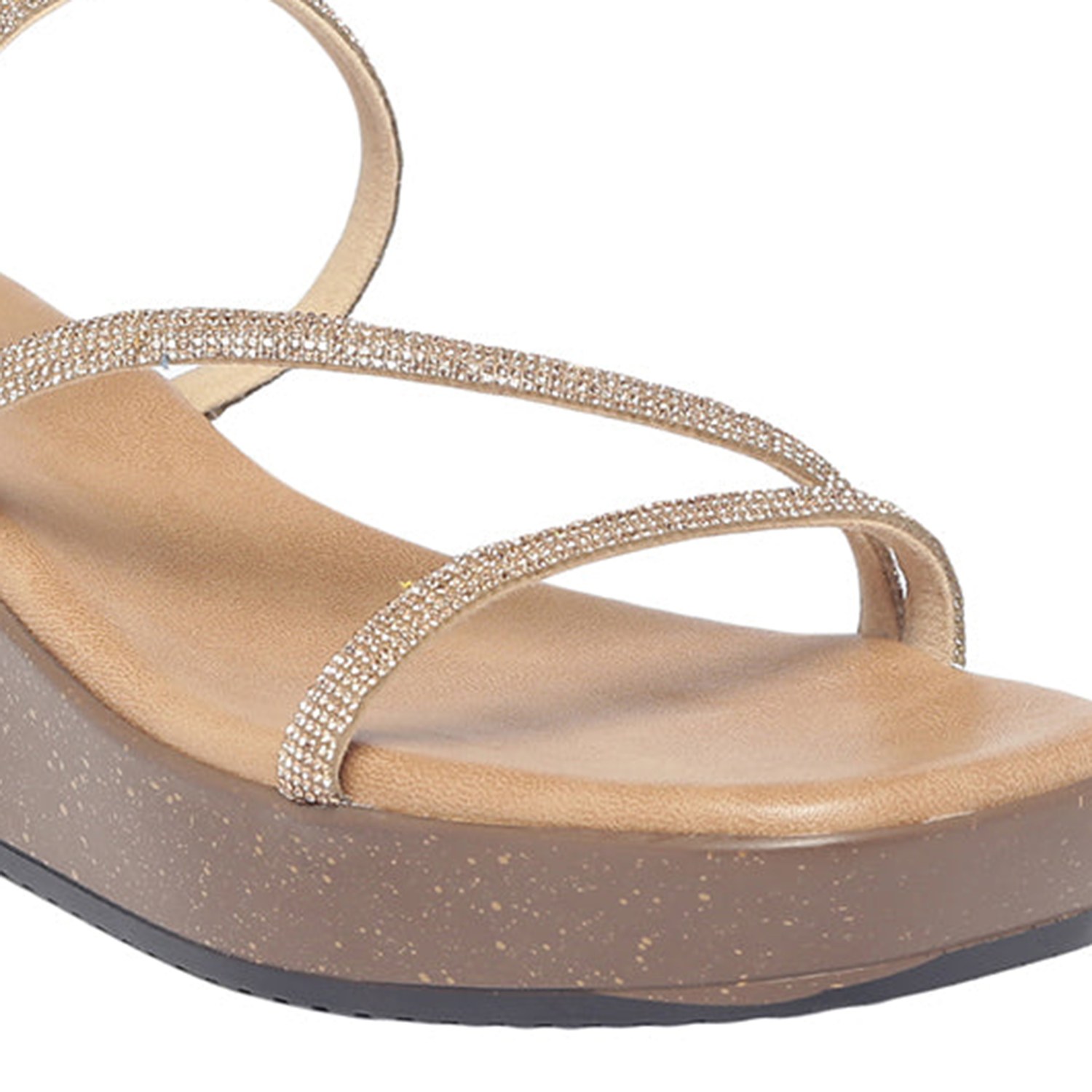 Monrow Emma Antique Gold Wedge Heels